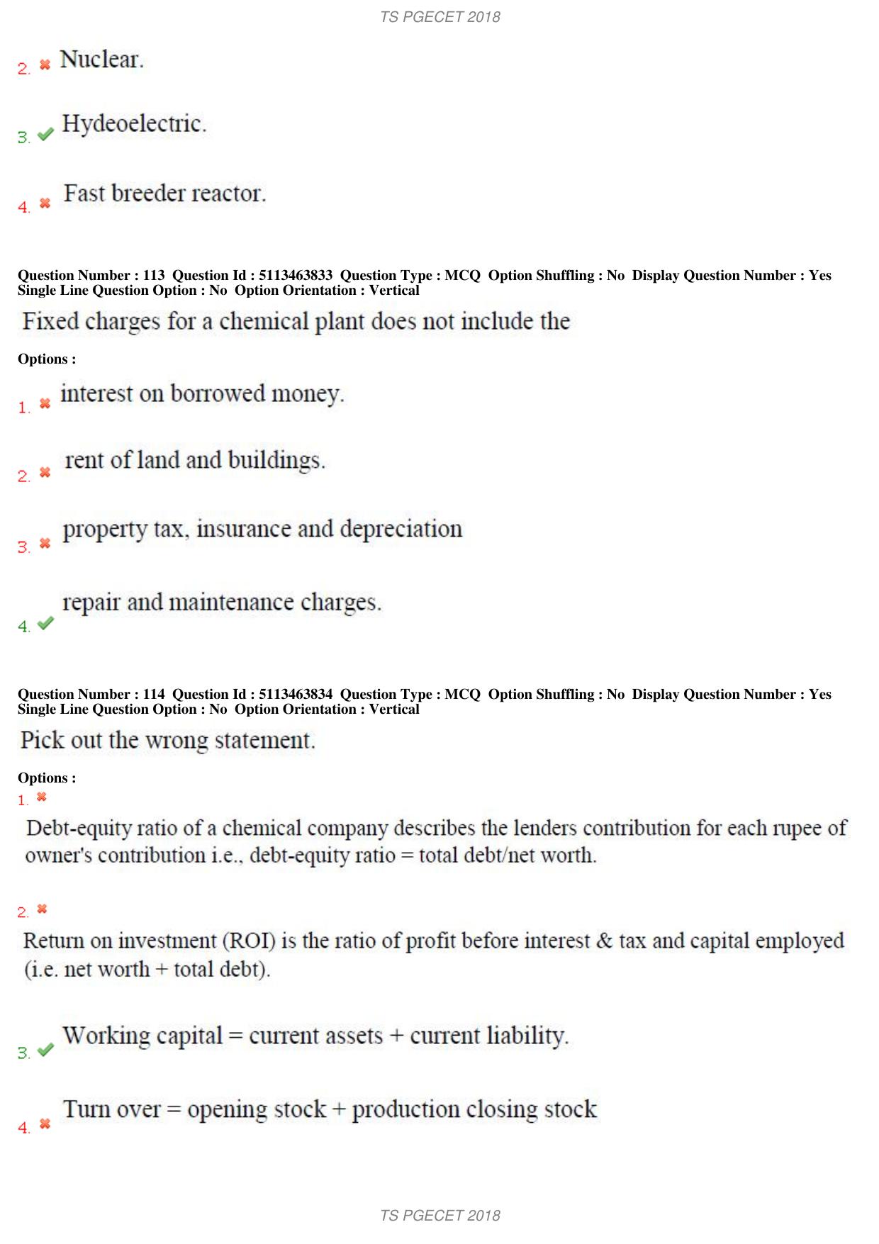 TS PGECET 2018: Chemical Engineering Question Papers - Page 43