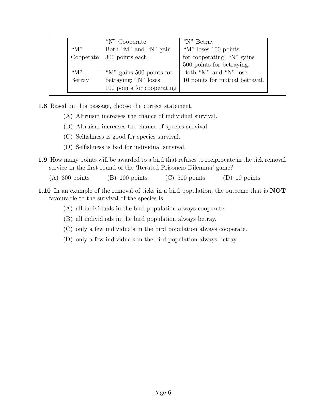 NEST 2017 Question Paper - Page 6