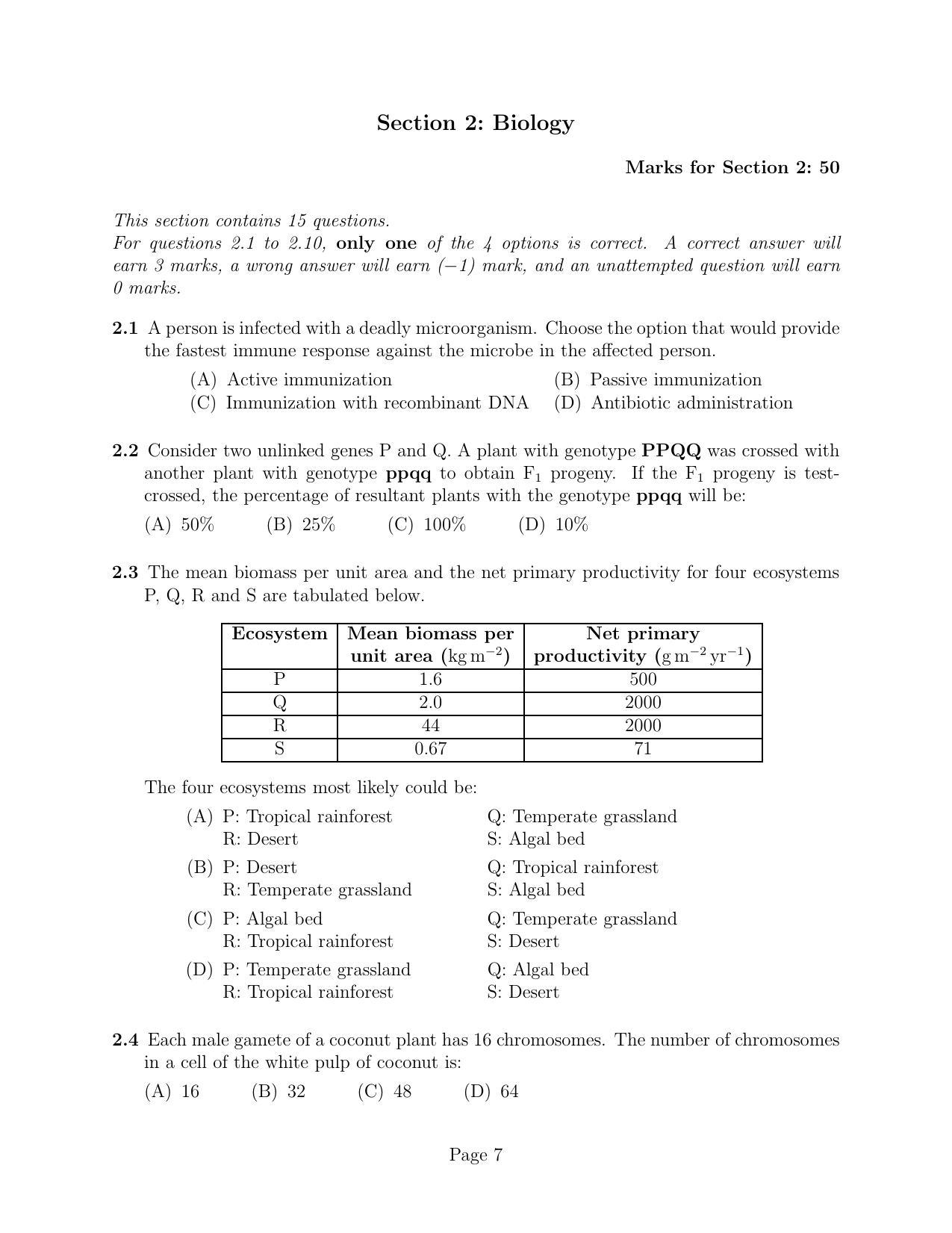 NEST 2017 Question Paper - Page 7