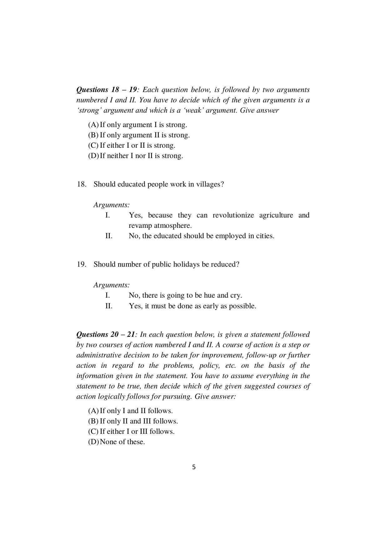 ISI Admission Test M.S (LIS) PLA 2022 Sample Paper - Page 5
