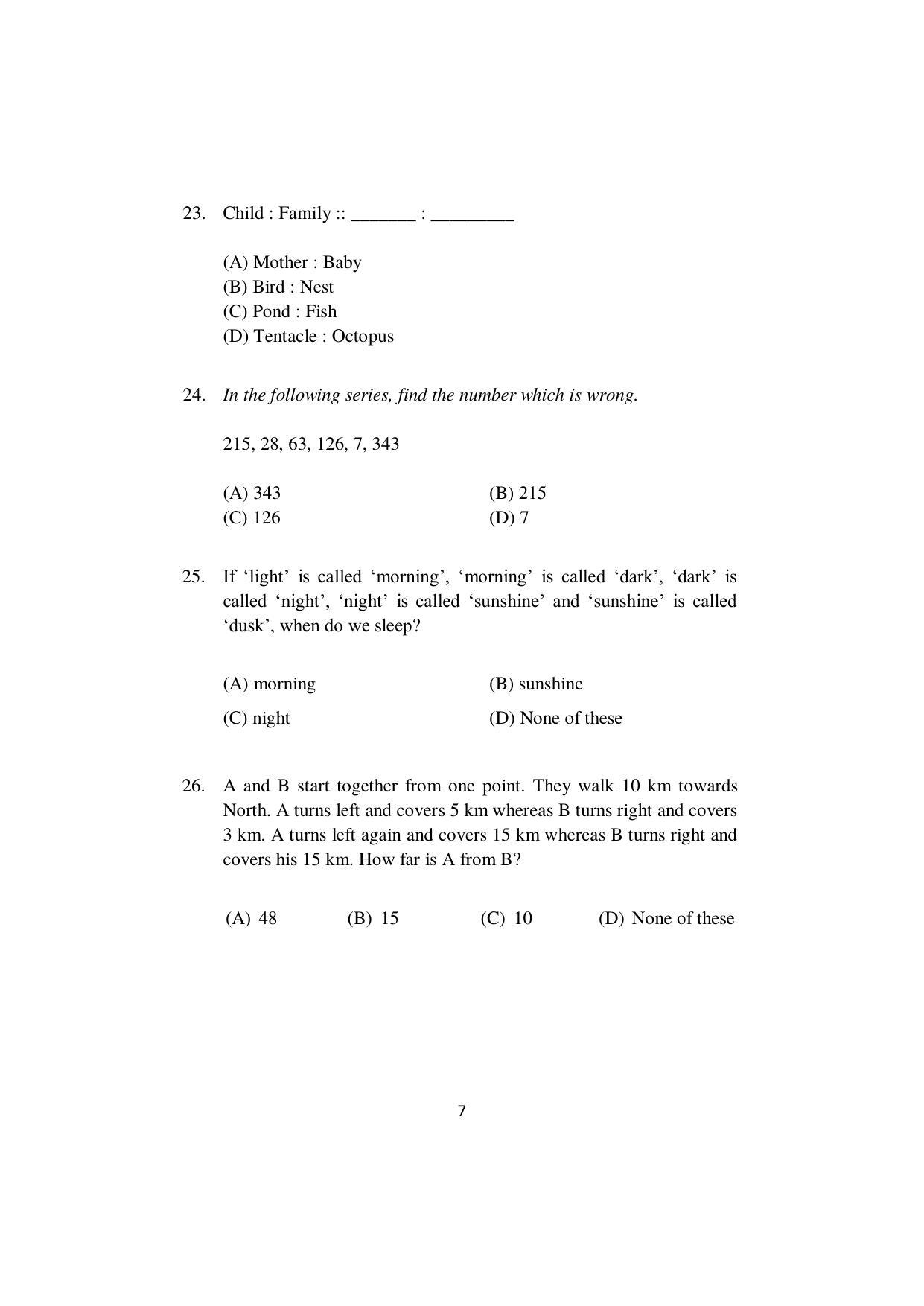 ISI Admission Test M.S (LIS) PLA 2022 Sample Paper - Page 7