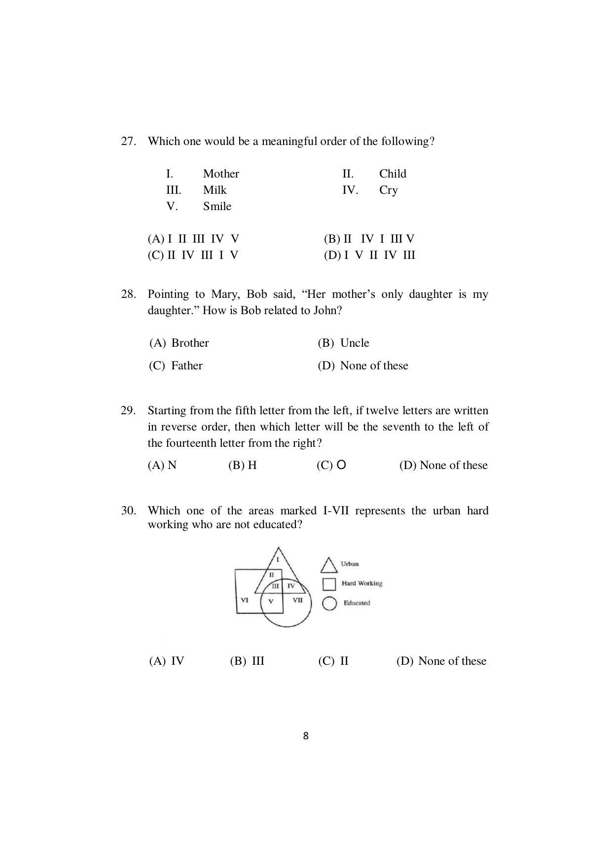 ISI Admission Test M.S (LIS) PLA 2022 Sample Paper - Page 8