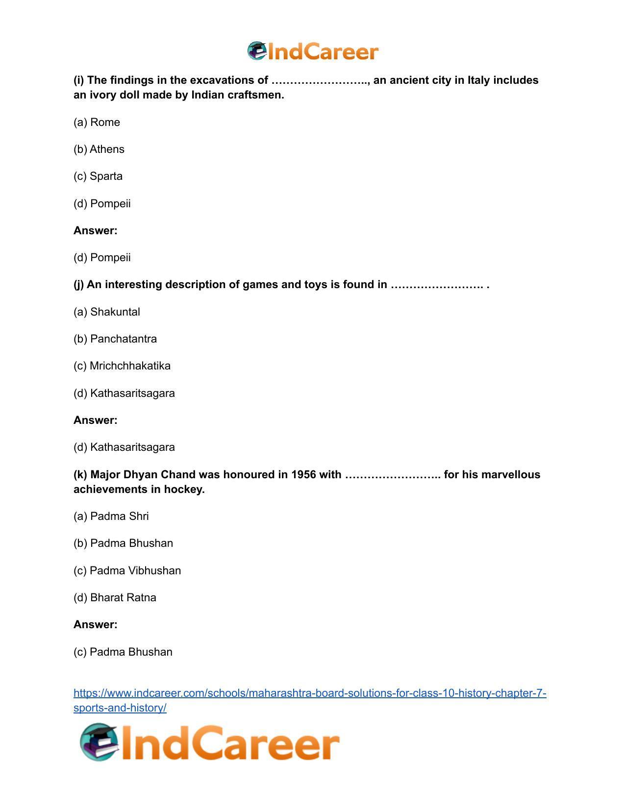 Maharashtra Board Solutions for Class 10- History: Chapter 7- Sports and History - Page 10