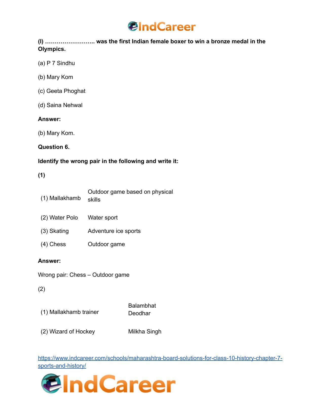 Maharashtra Board Solutions for Class 10- History: Chapter 7- Sports and History - Page 11