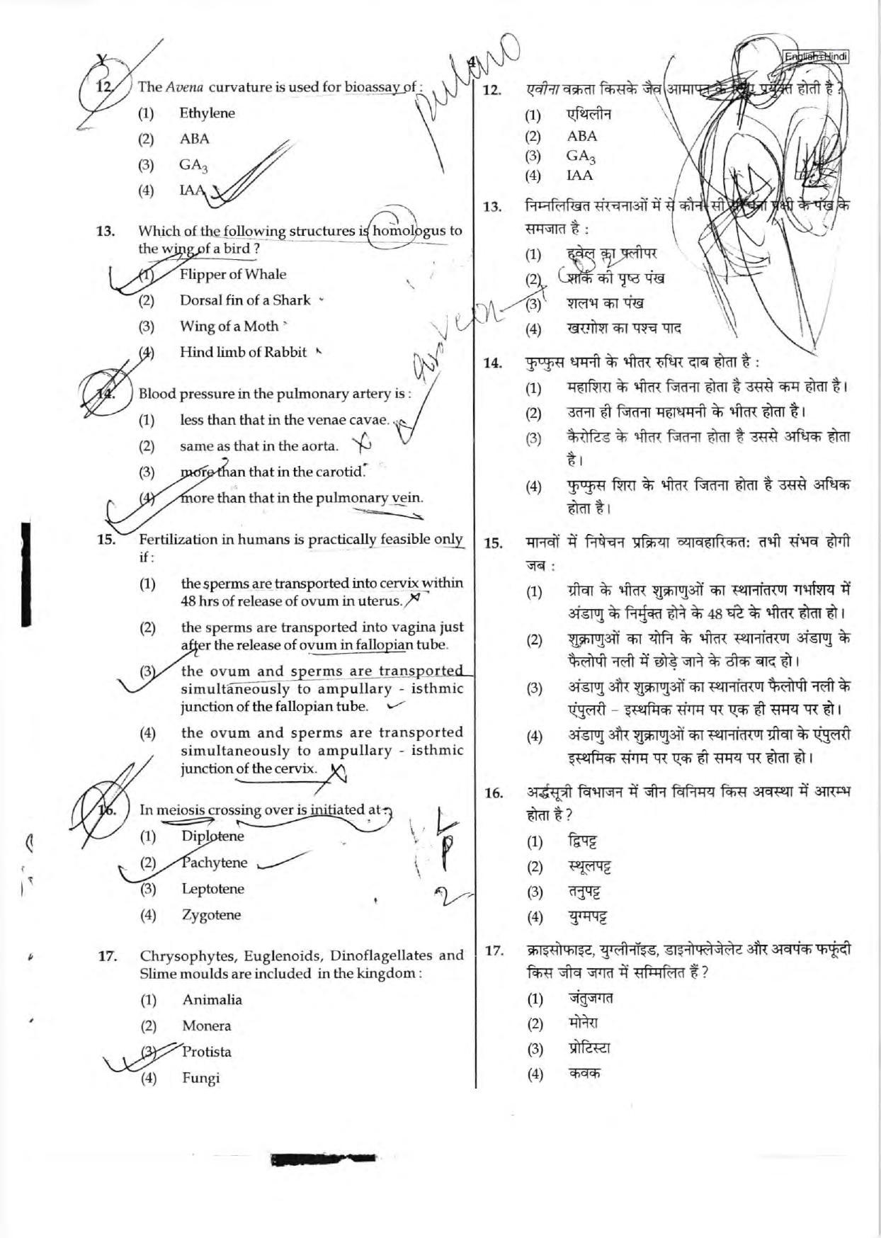 NEET Code C/ R/ Y 2016 Question Paper - Page 4