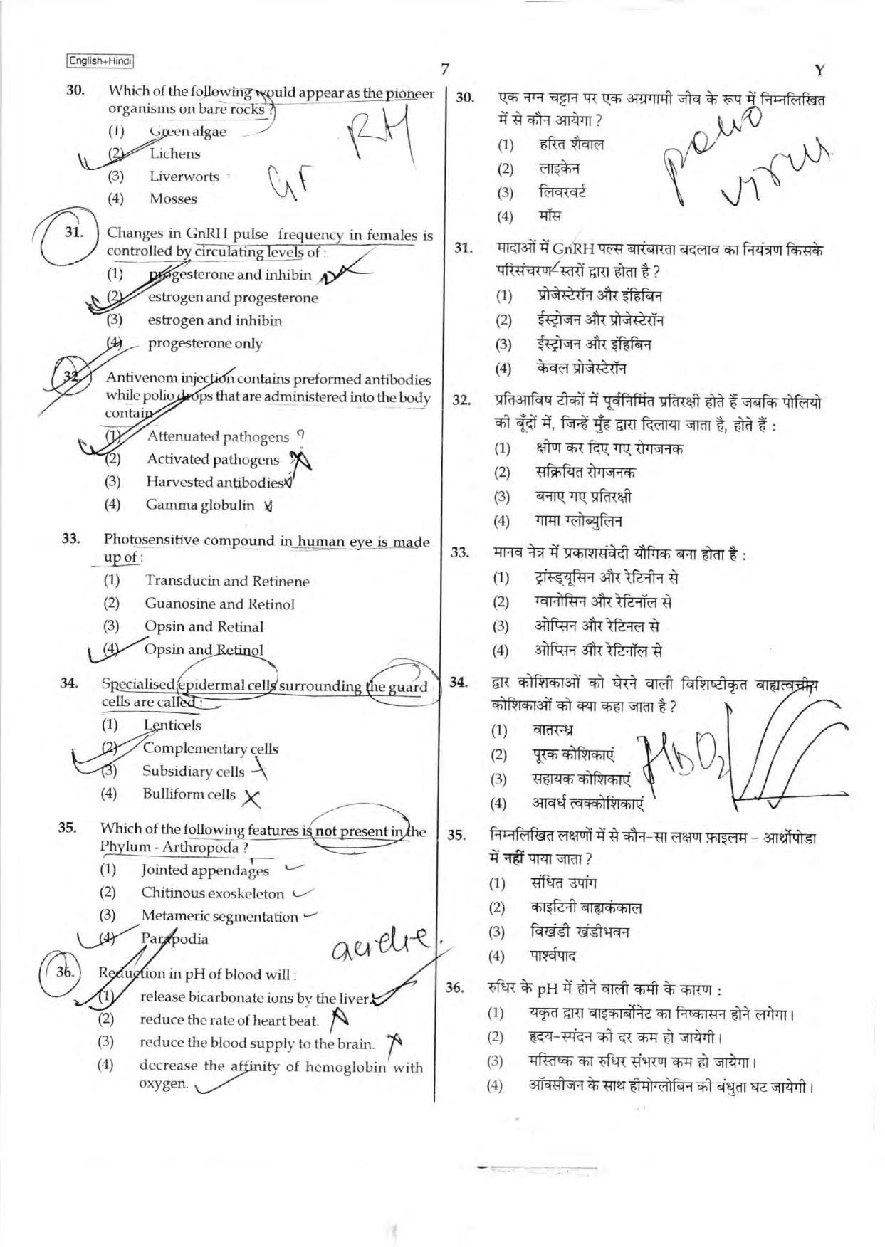NEET Code C/ R/ Y 2016 Question Paper - Page 7