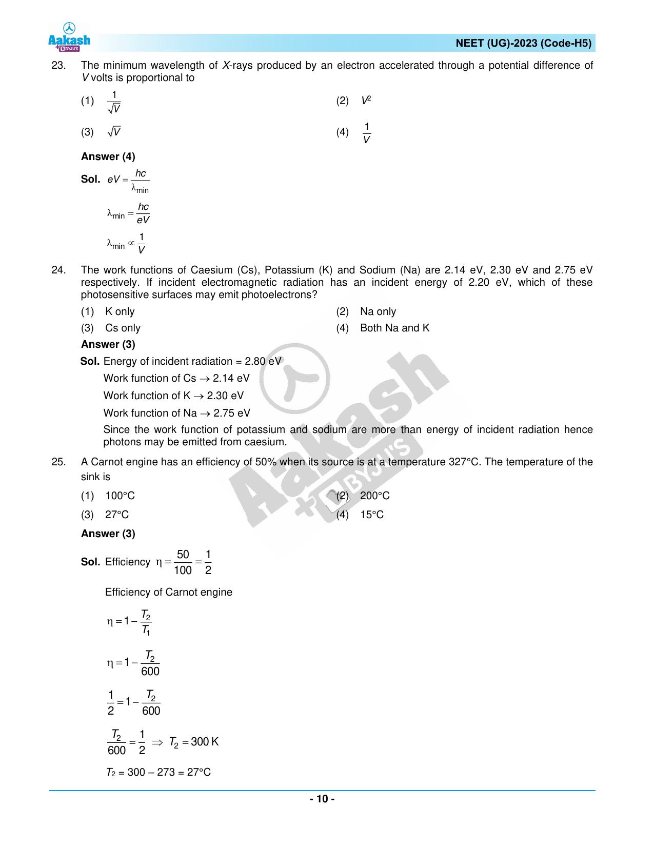 NEET 2023 Question Paper H5 - Page 10