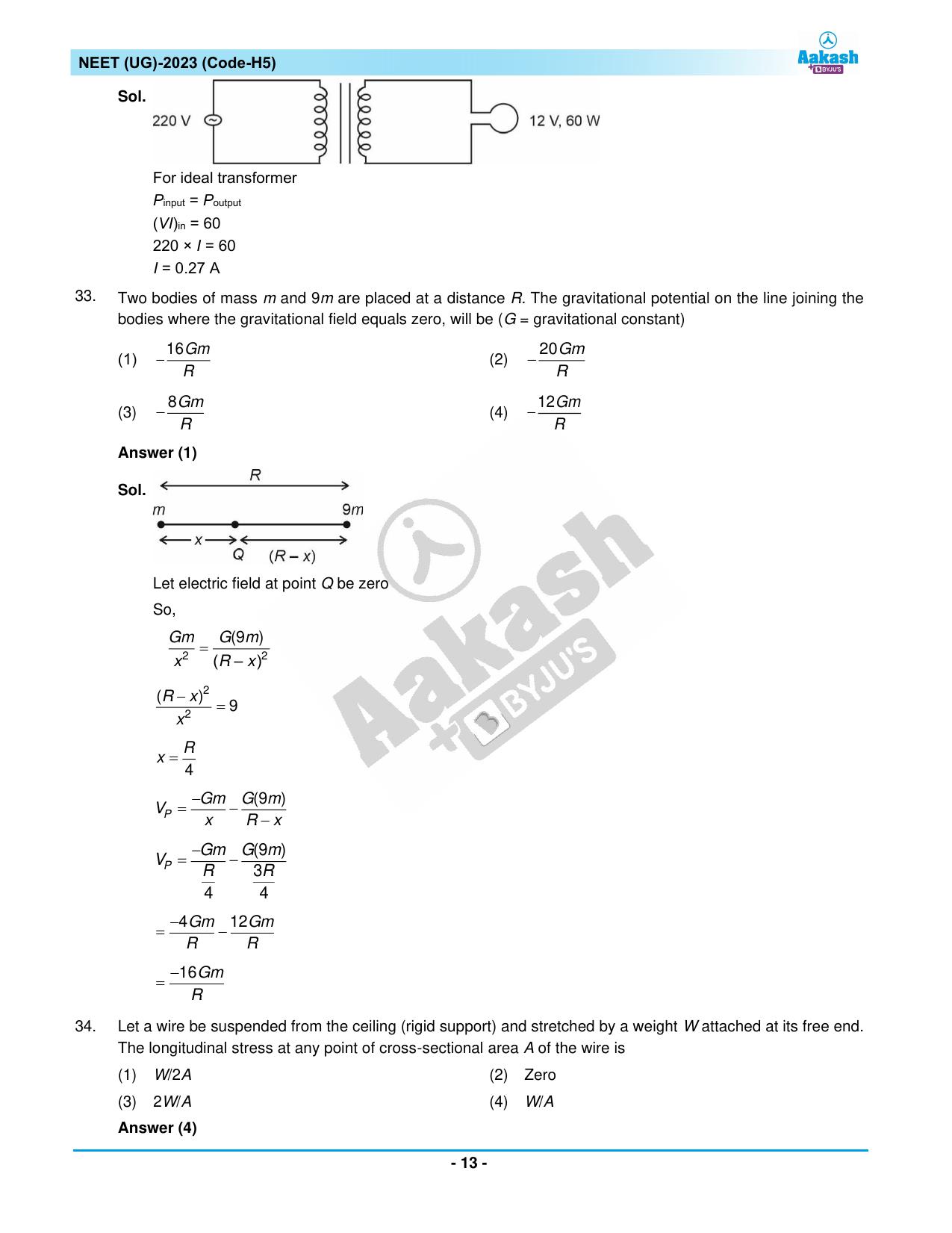 NEET 2023 Question Paper H5 - Page 13