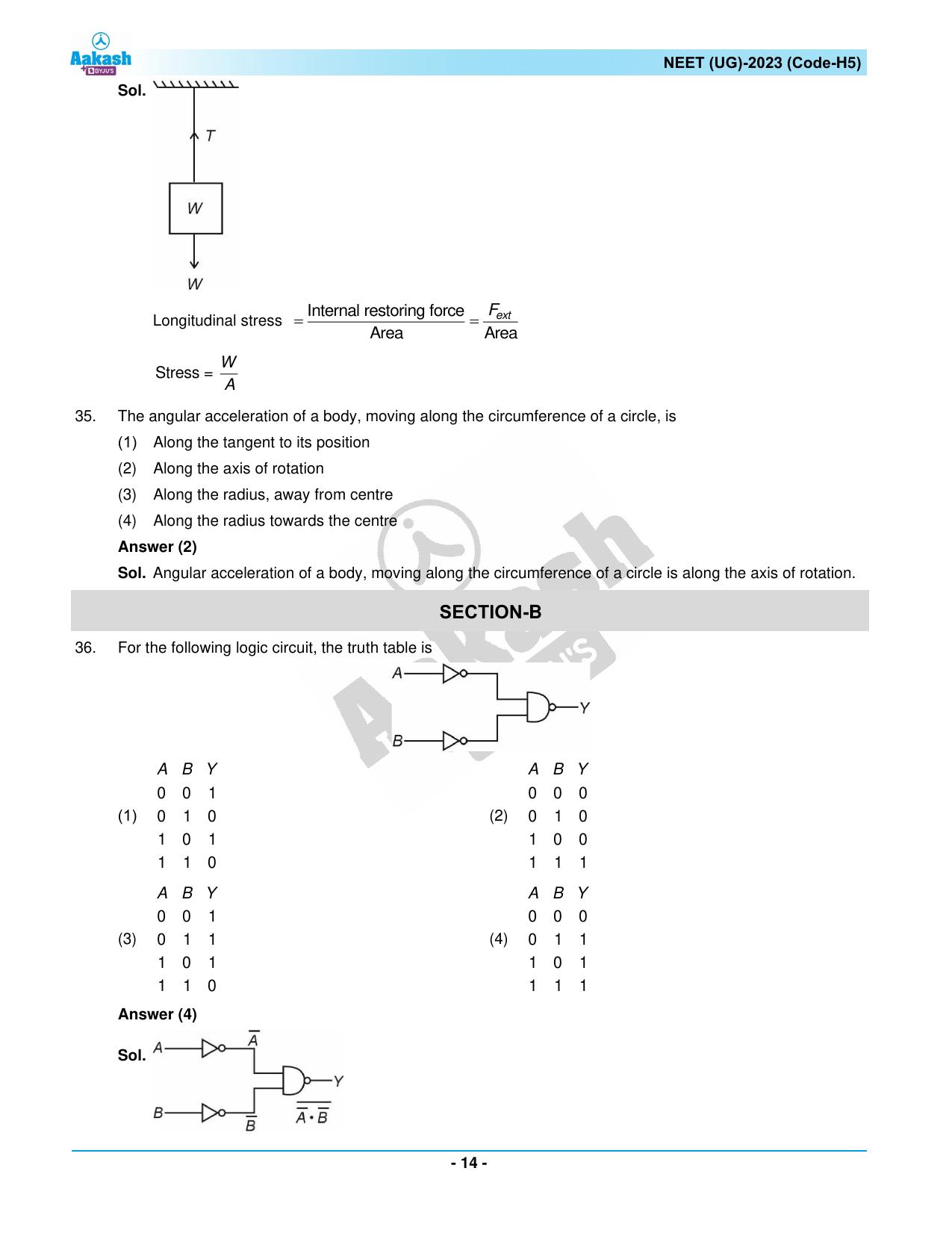 NEET 2023 Question Paper H5 - Page 14