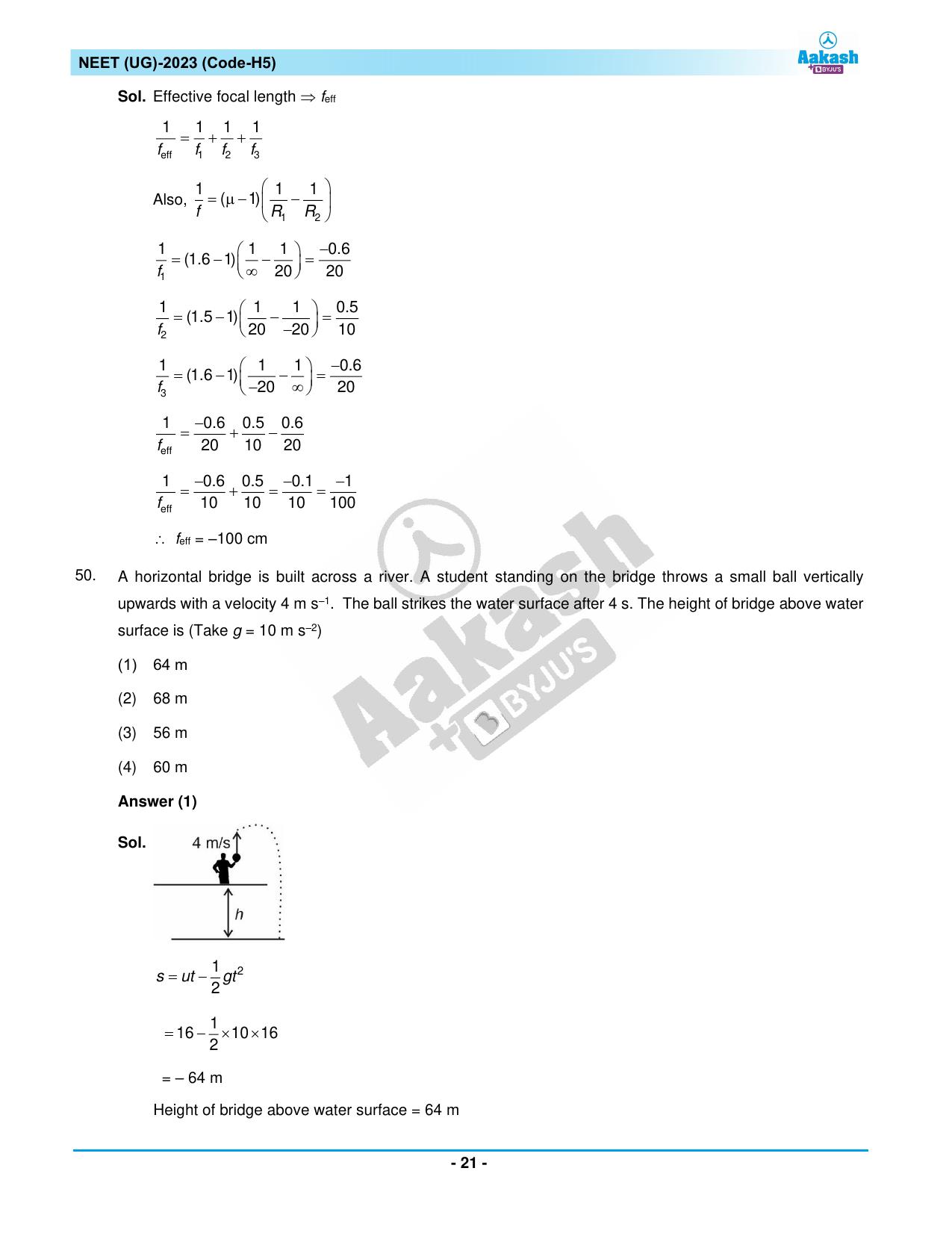 NEET 2023 Question Paper H5 - Page 21