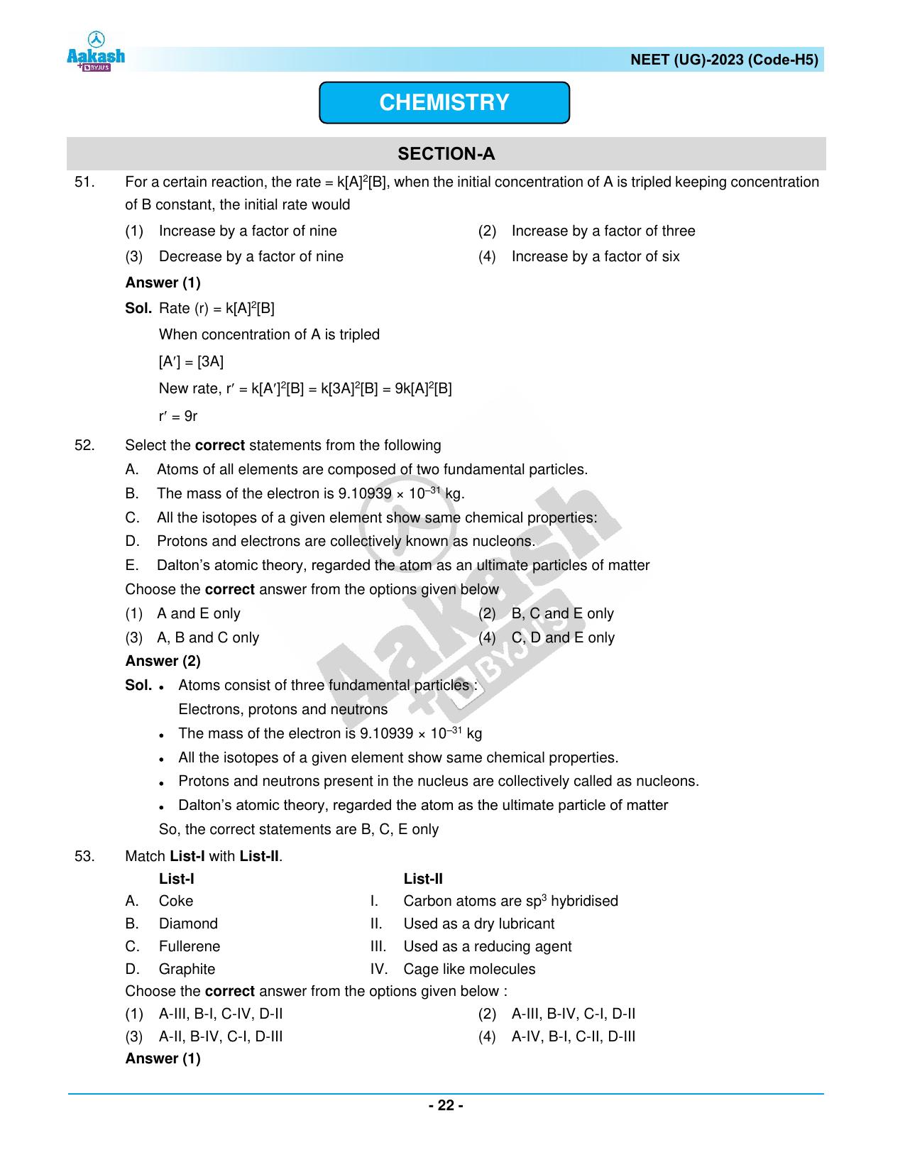 NEET 2023 Question Paper H5 - Page 22