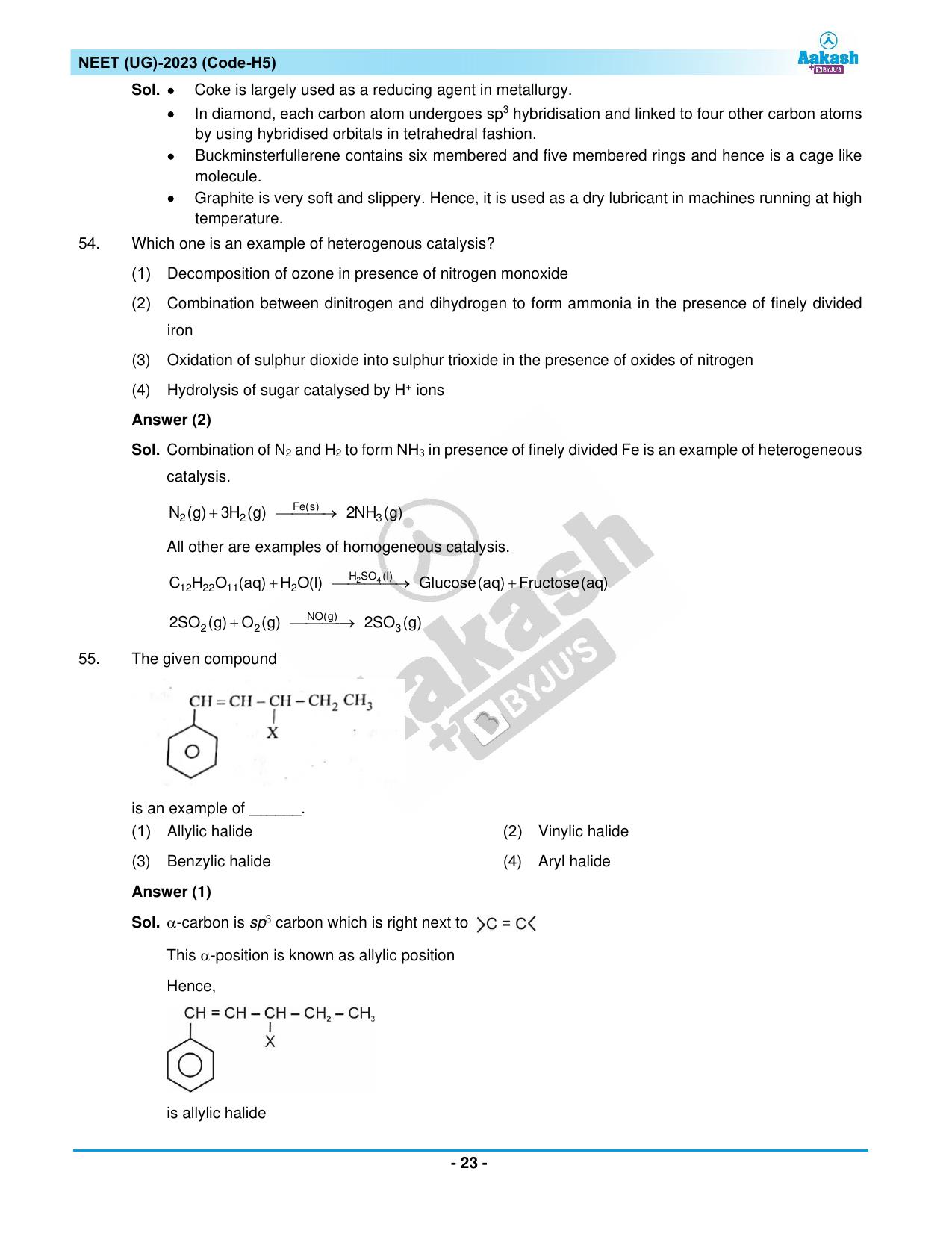 NEET 2023 Question Paper H5 - Page 23