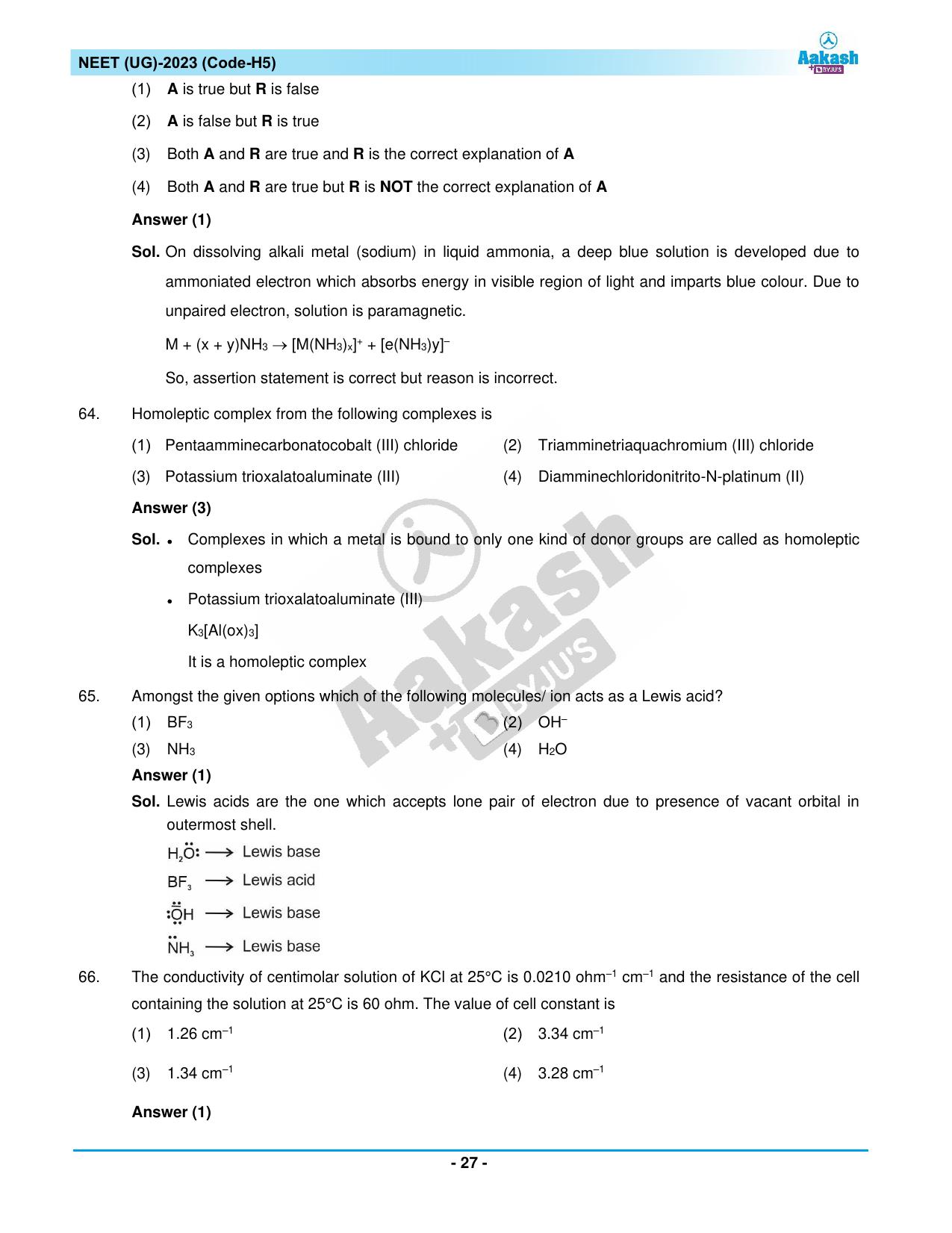NEET 2023 Question Paper H5 - Page 27