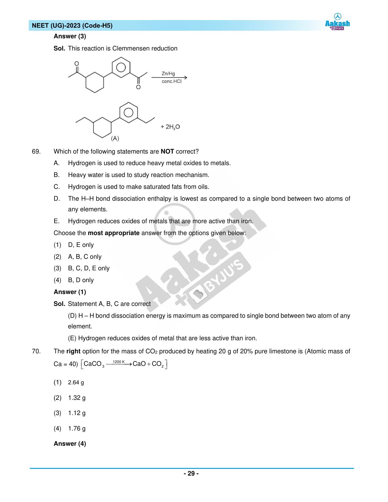 NEET 2023 Question Paper H5 - Page 29