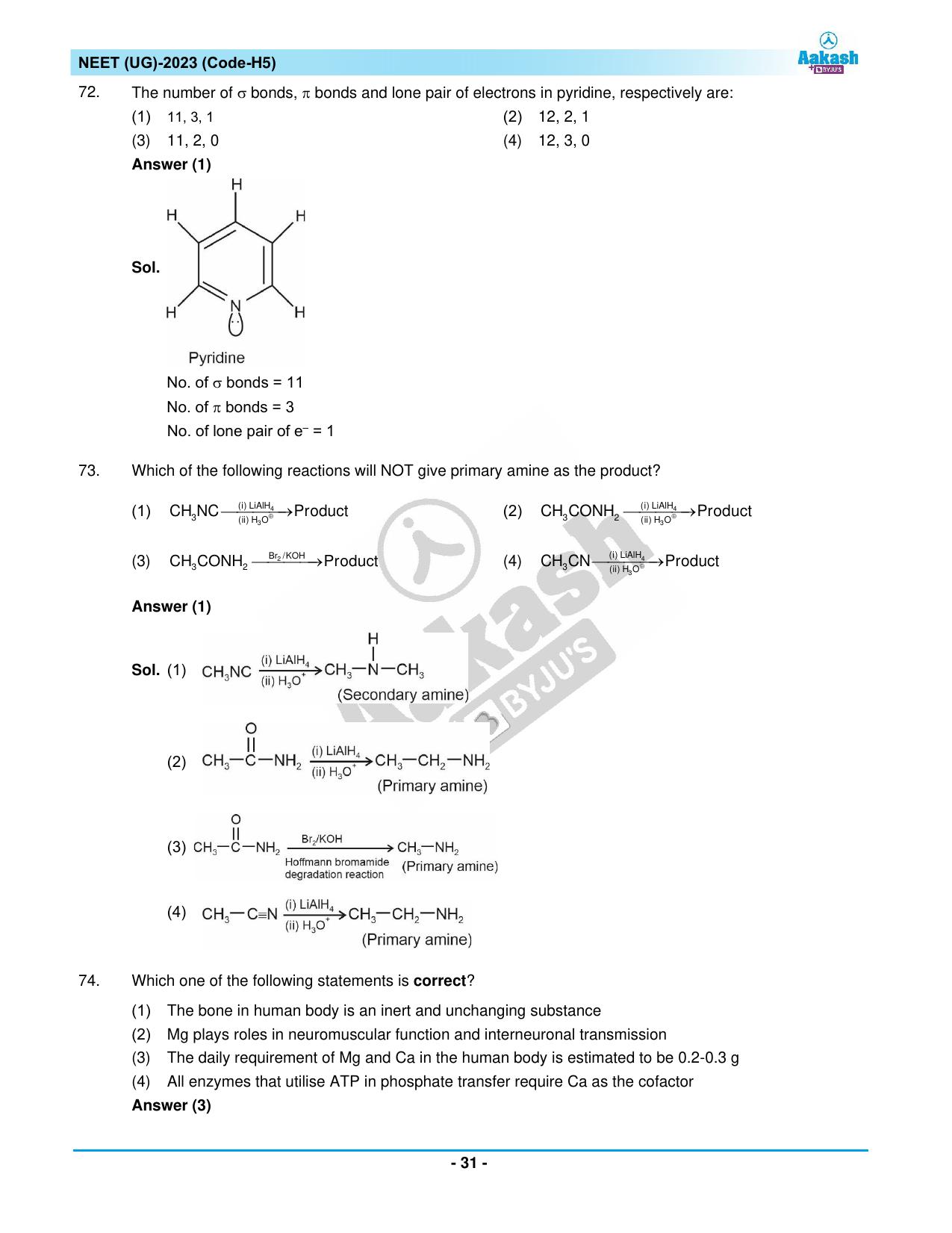 NEET 2023 Question Paper H5 - Page 31