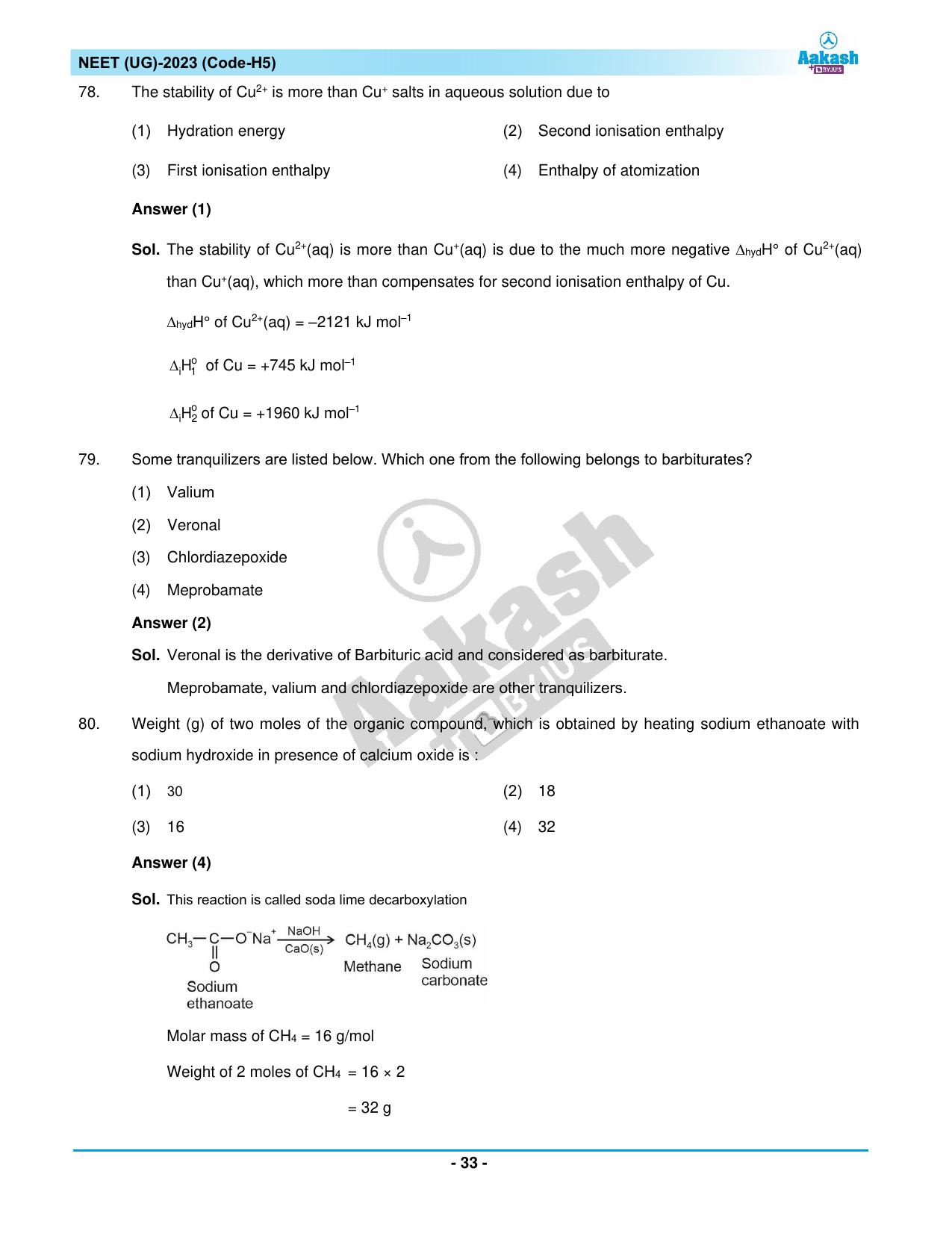 NEET 2023 Question Paper H5 - Page 33
