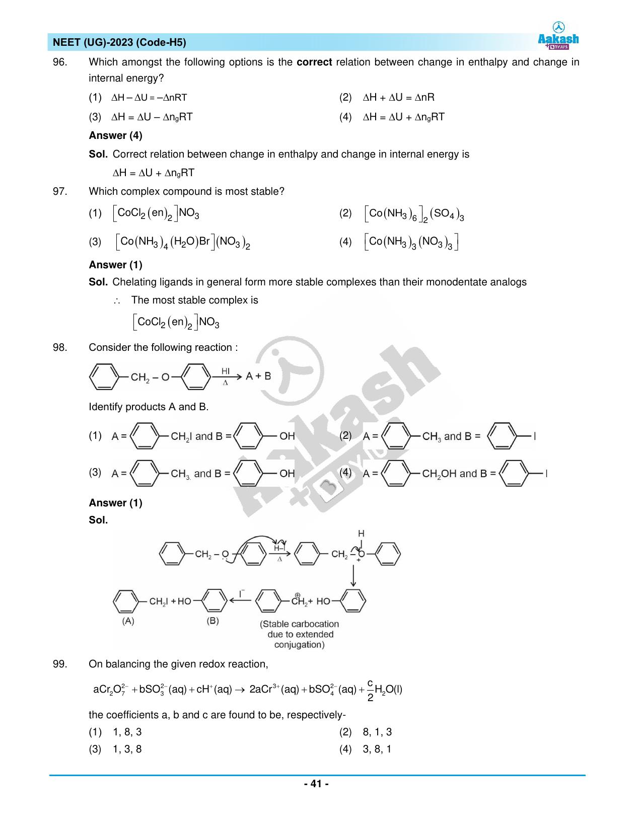 NEET 2023 Question Paper H5 - Page 41