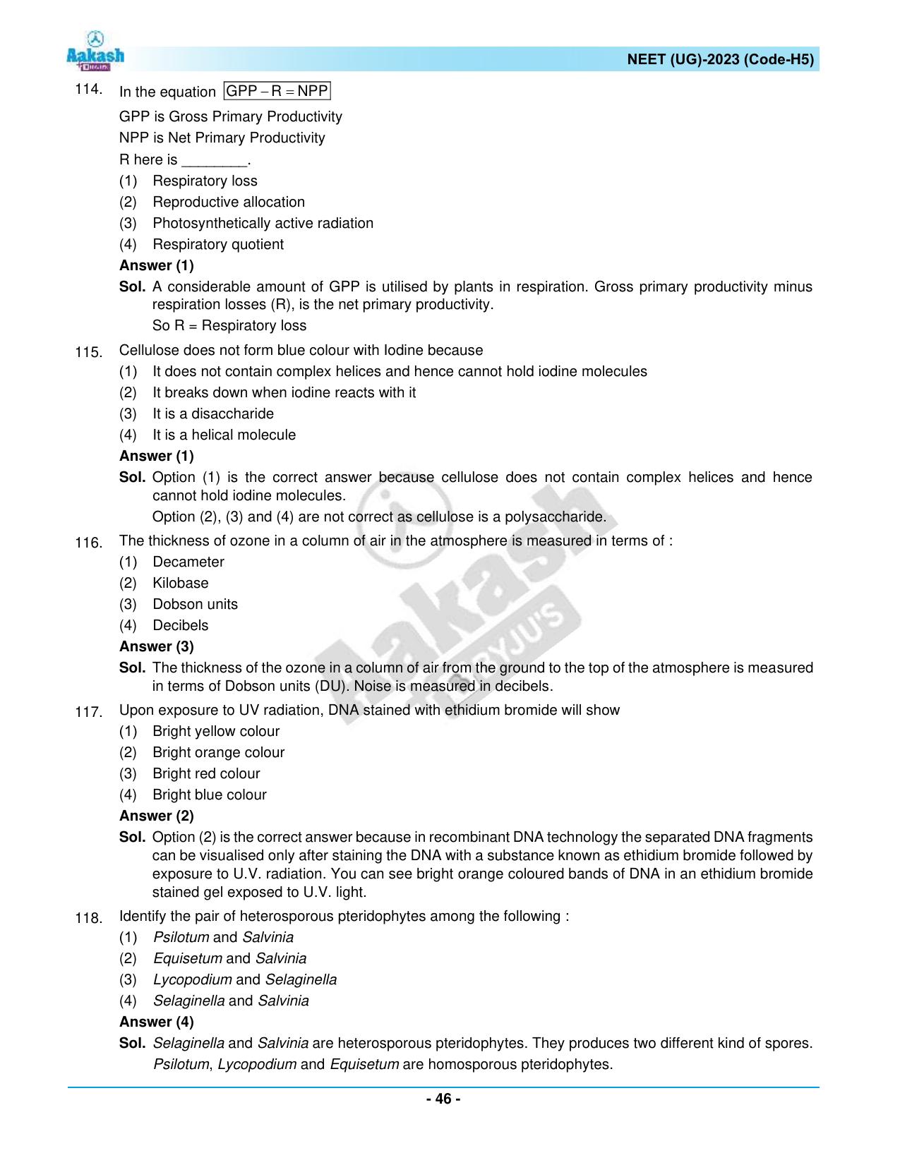 NEET 2023 Question Paper H5 - Page 46