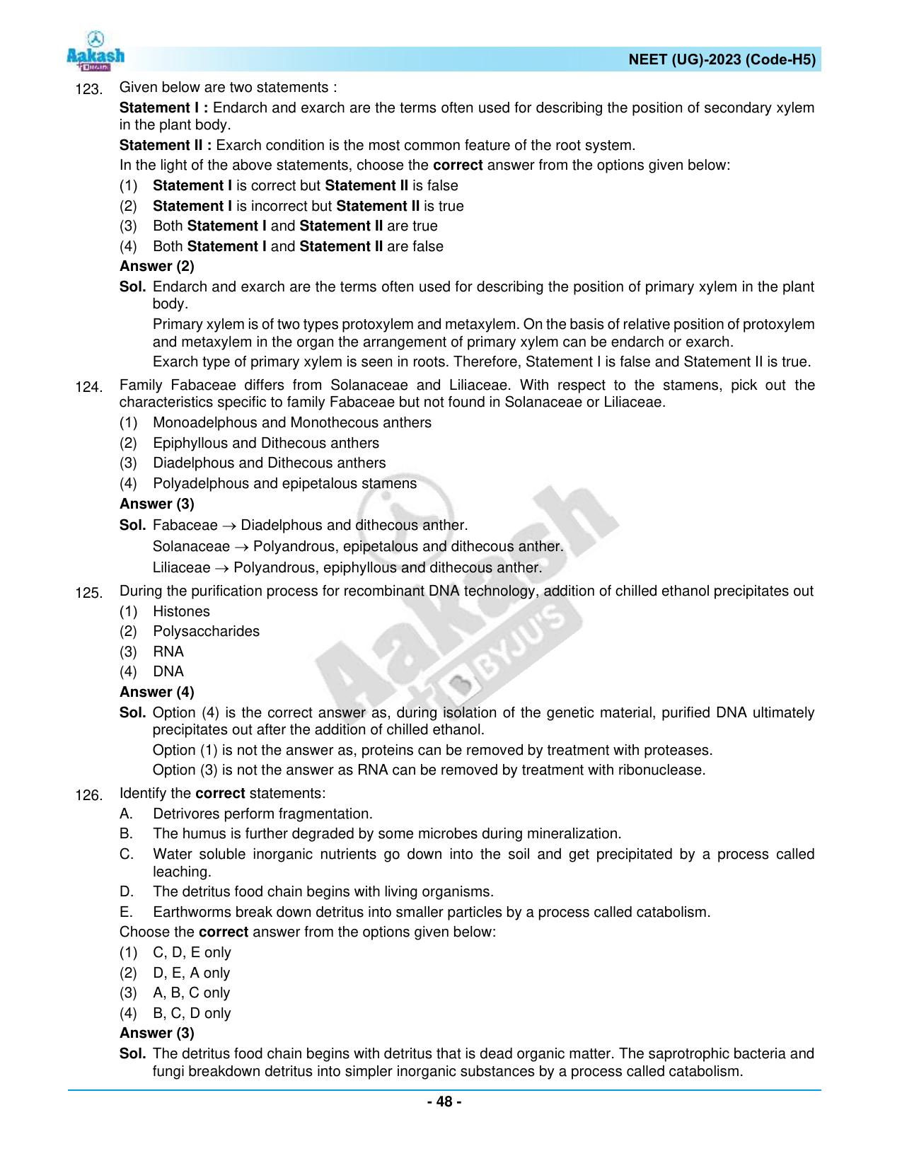 NEET 2023 Question Paper H5 - Page 48