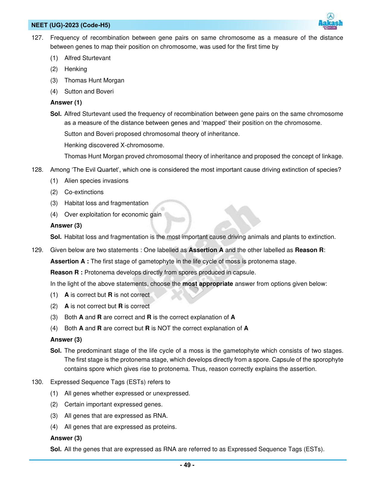 NEET 2023 Question Paper H5 - Page 49