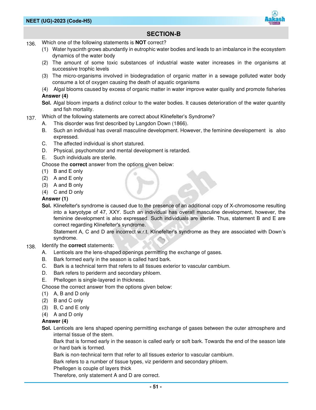 NEET 2023 Question Paper H5 - Page 51