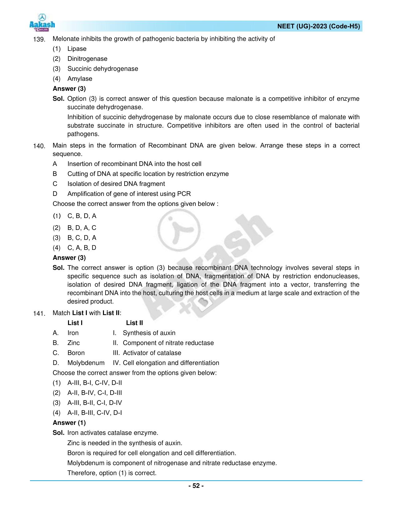 NEET 2023 Question Paper H5 - Page 52