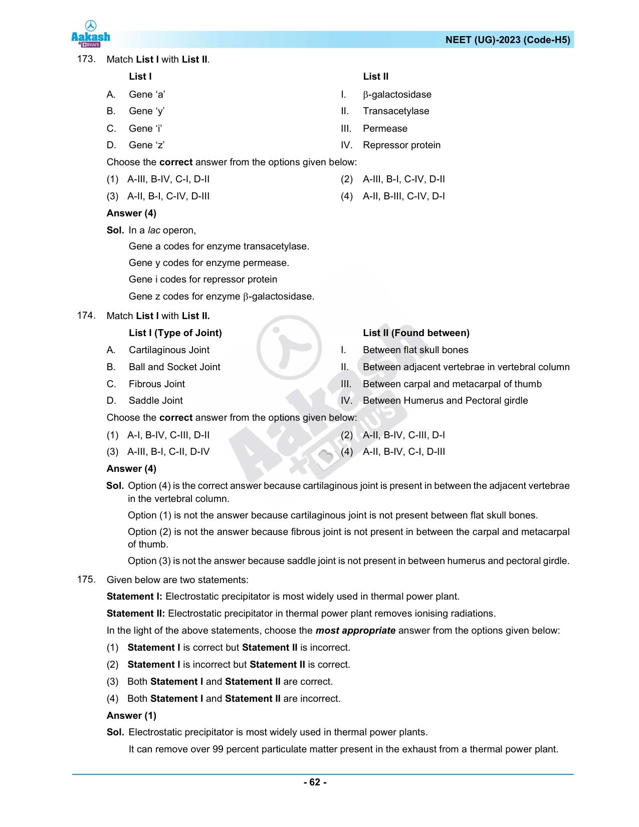 NEET 2023 Question Paper H5 - Page 62