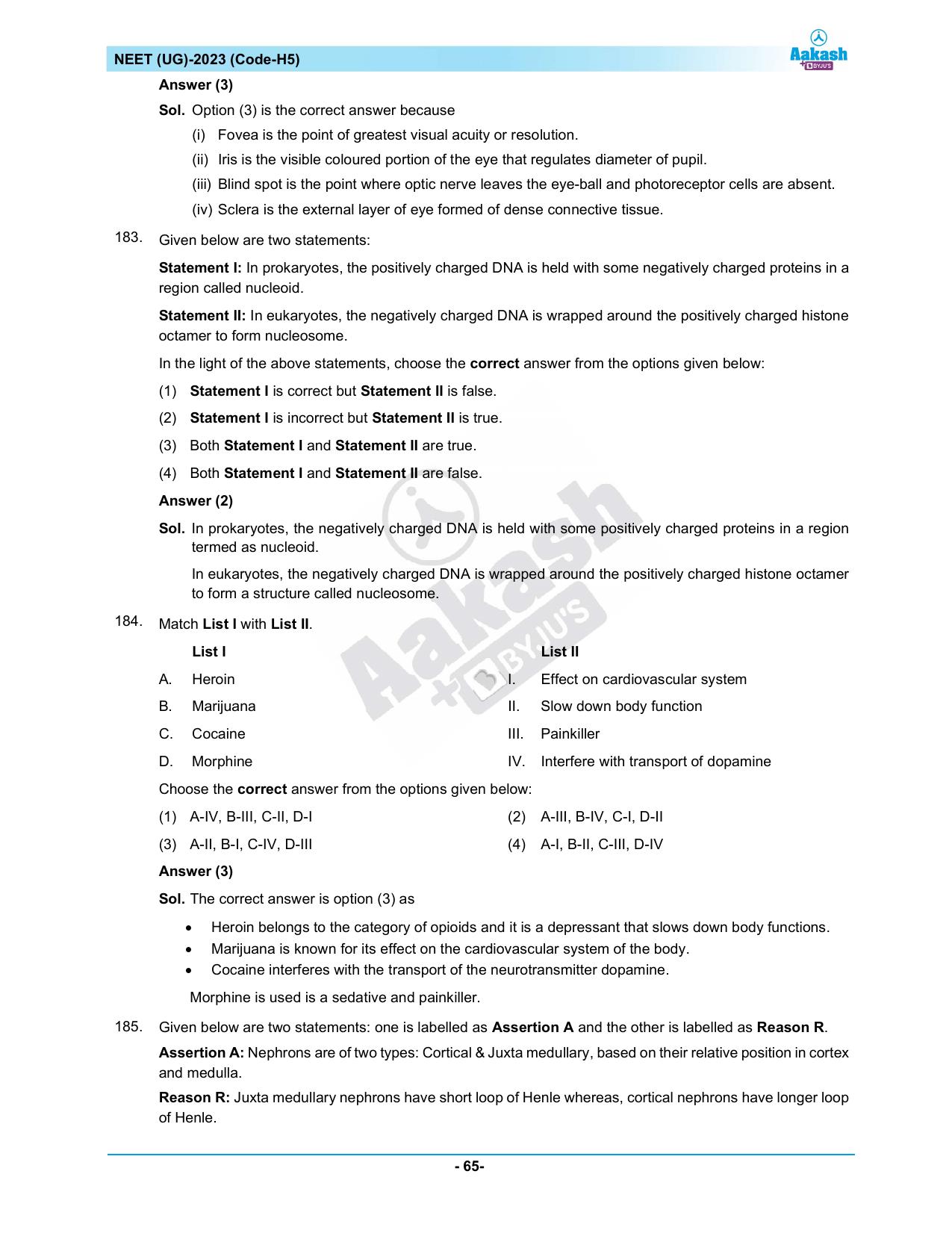 NEET 2023 Question Paper H5 - Page 65