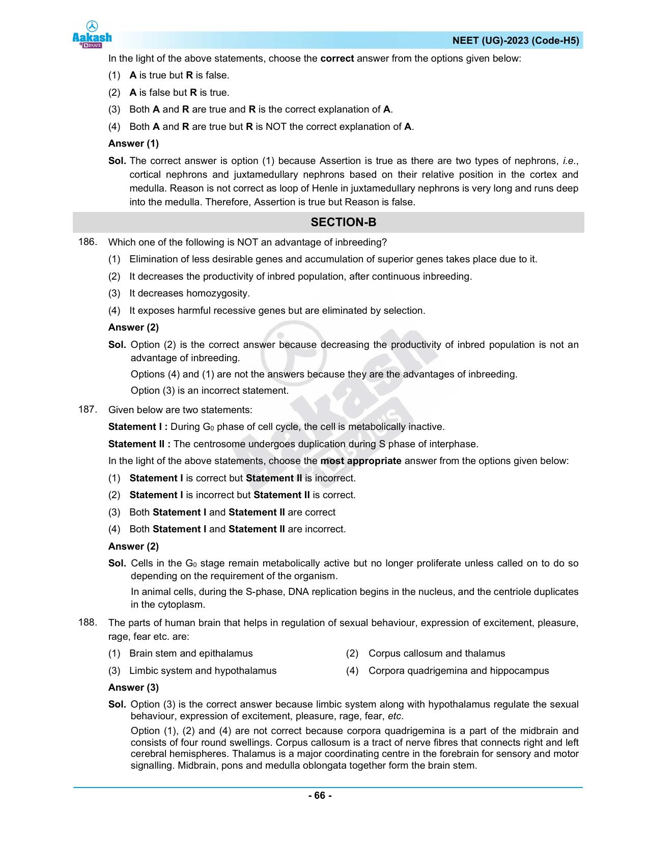 NEET 2023 Question Paper H5 - Page 66