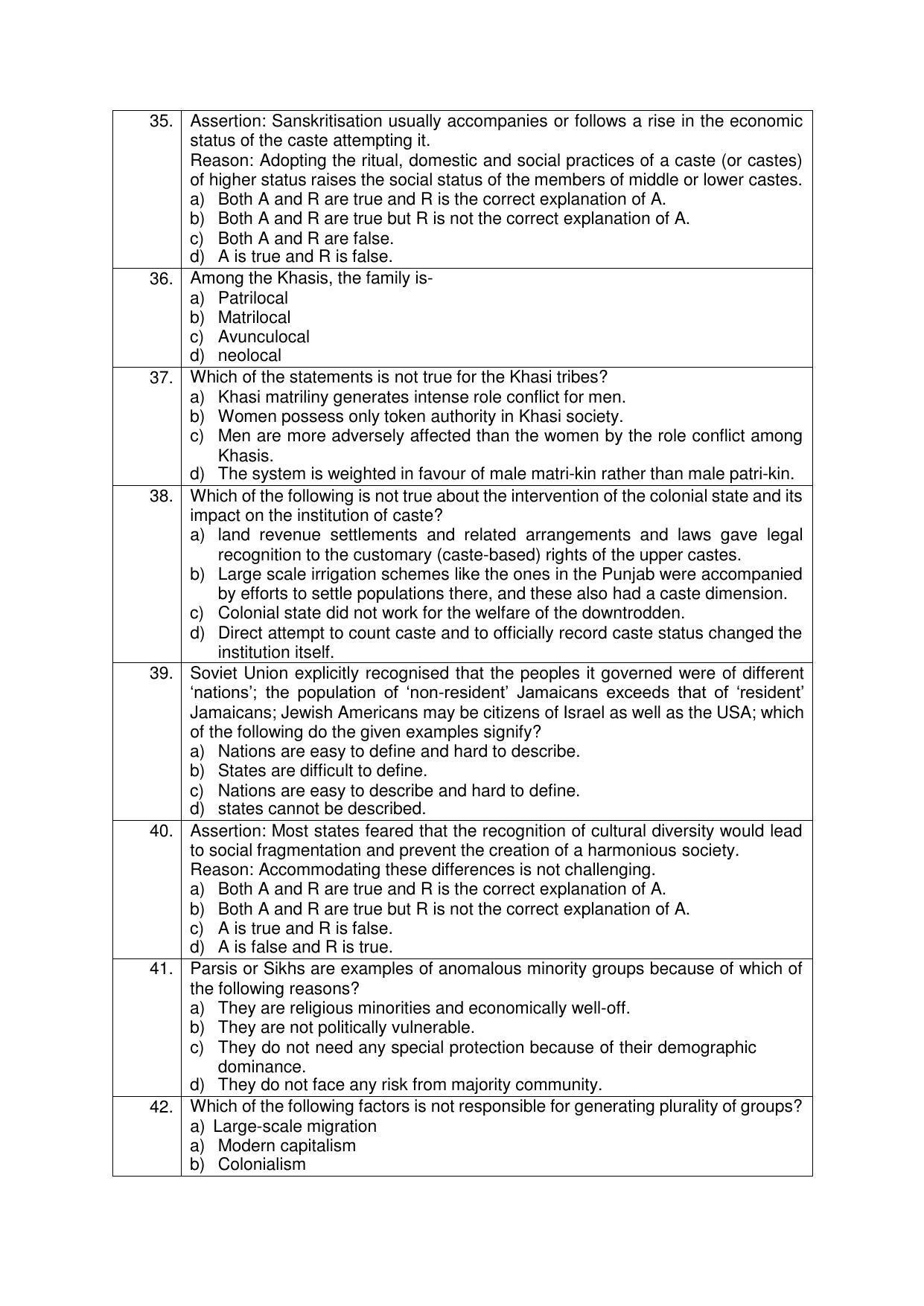 CBSE Class 12 Sociology Sample Paper 2021-22 - Page 5