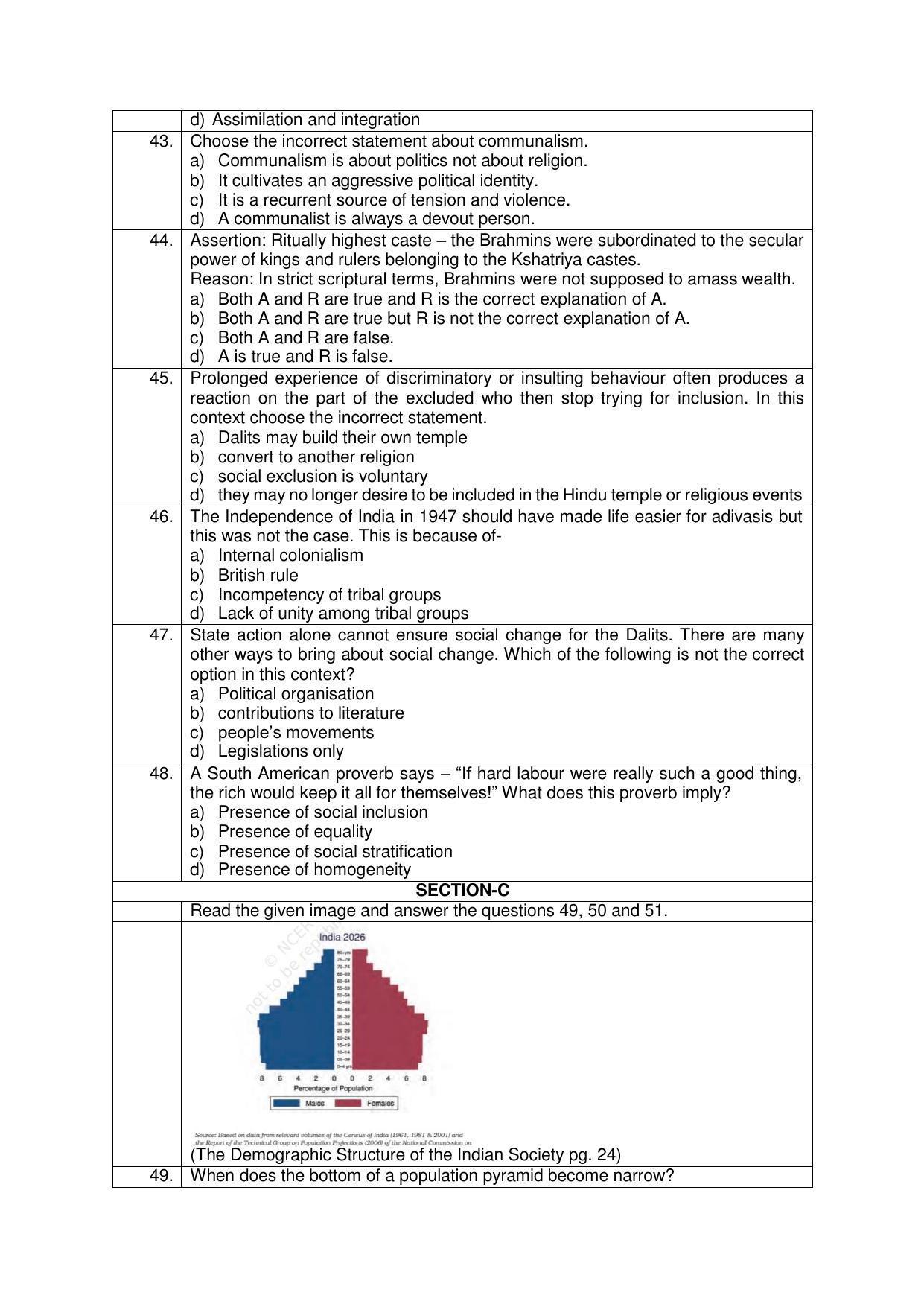 CBSE Class 12 Sociology Sample Paper 2021-22 - Page 6