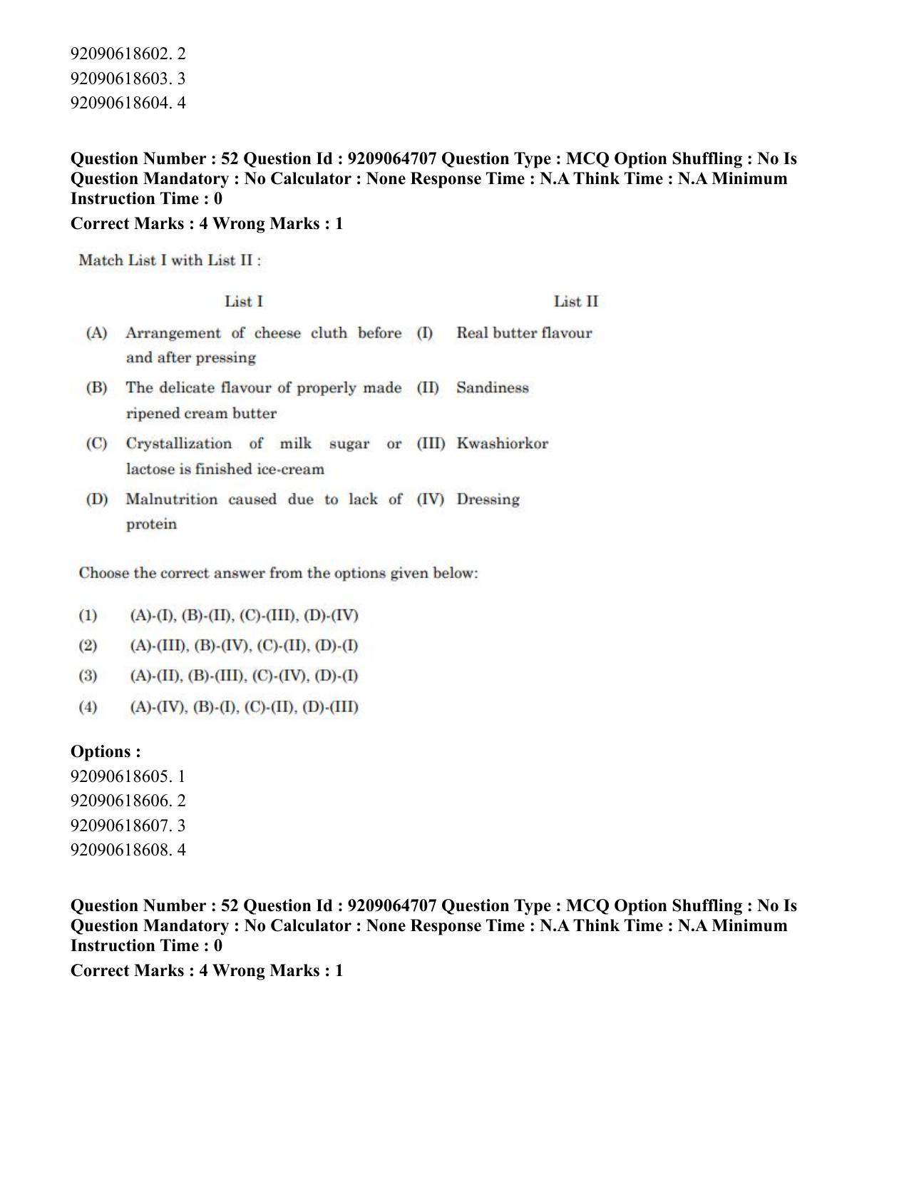 CUET PG 2023: MTQP03 – Dairy Technology (Eng.)-Shift-3 (06-06-2023) Question Paper - Page 54
