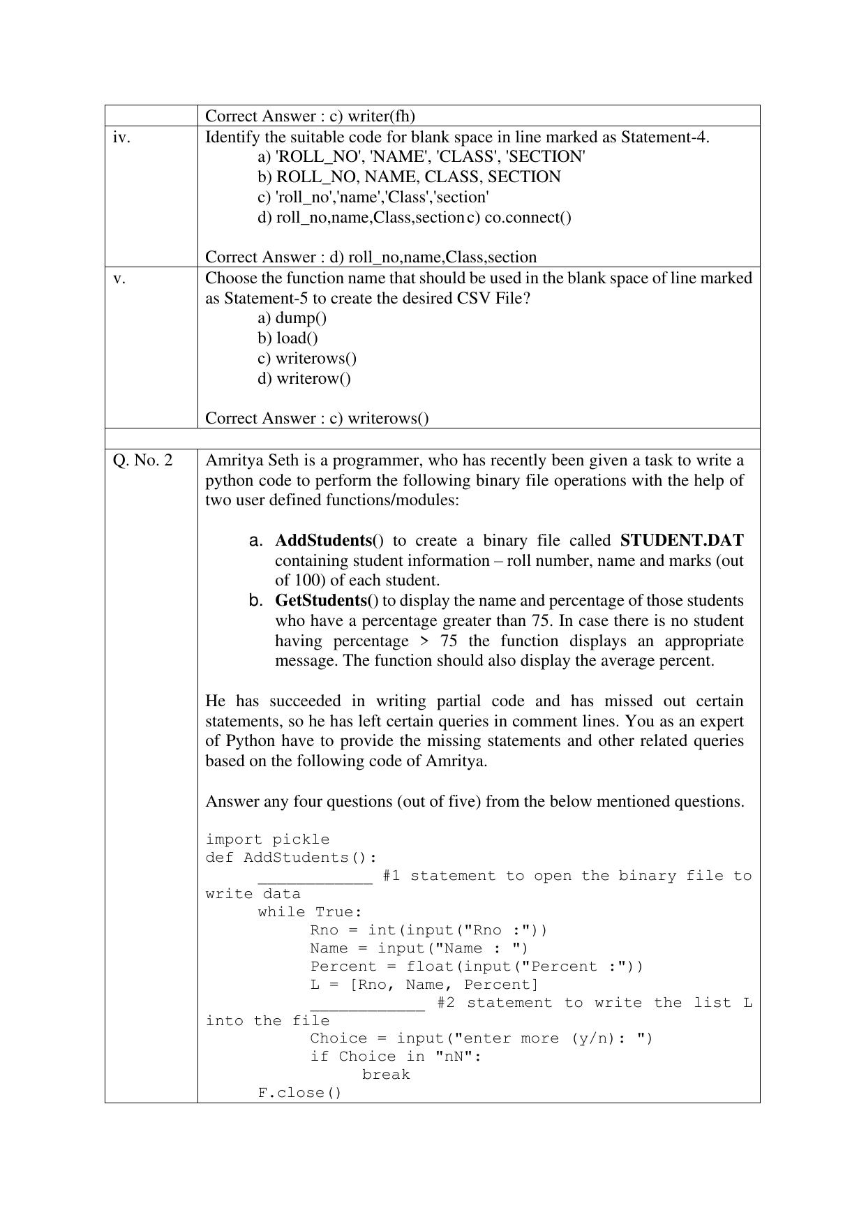 CBSE Class XII Computer Science Question Bank - Page 2