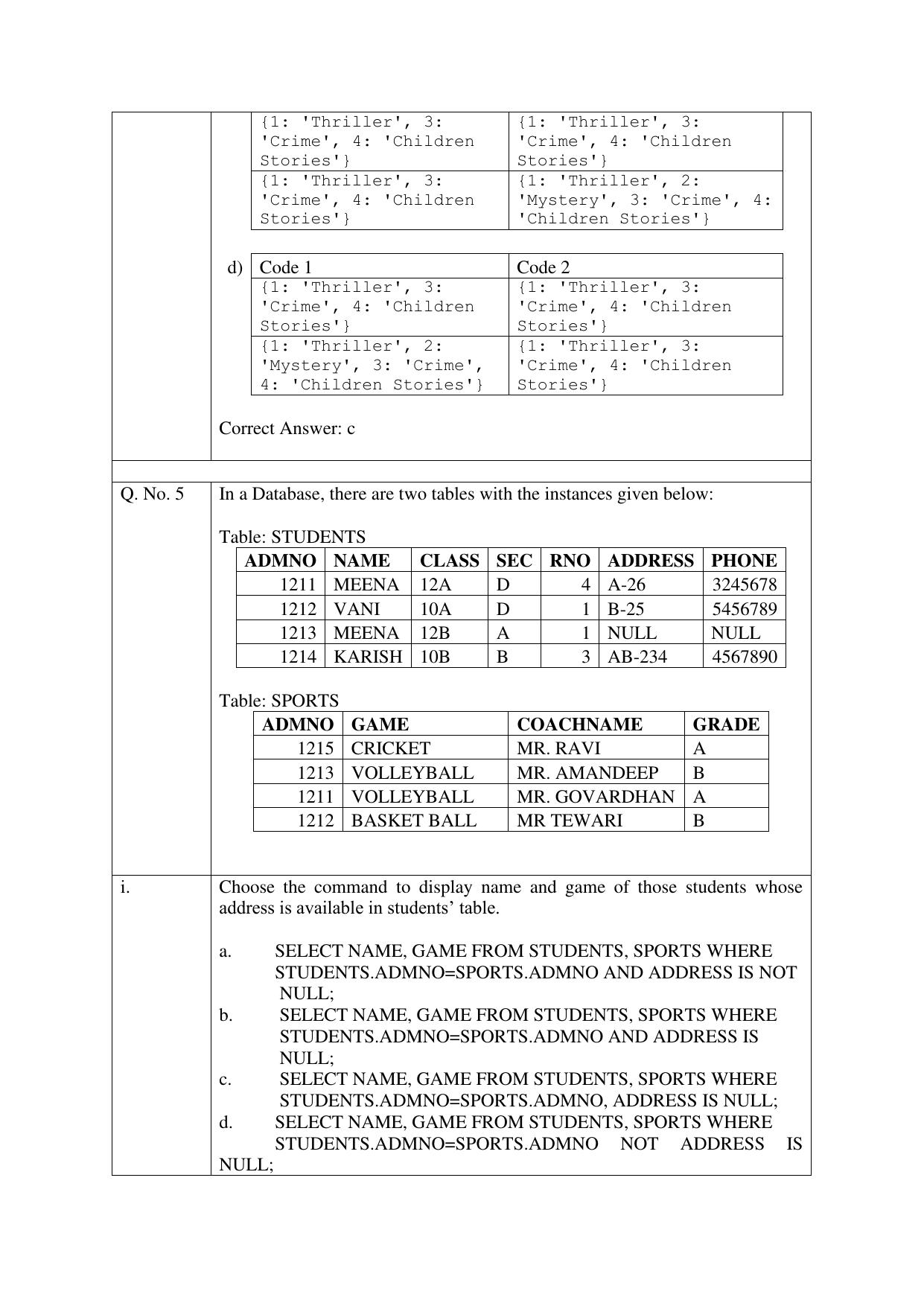 CBSE Class XII Computer Science Question Bank - Page 7