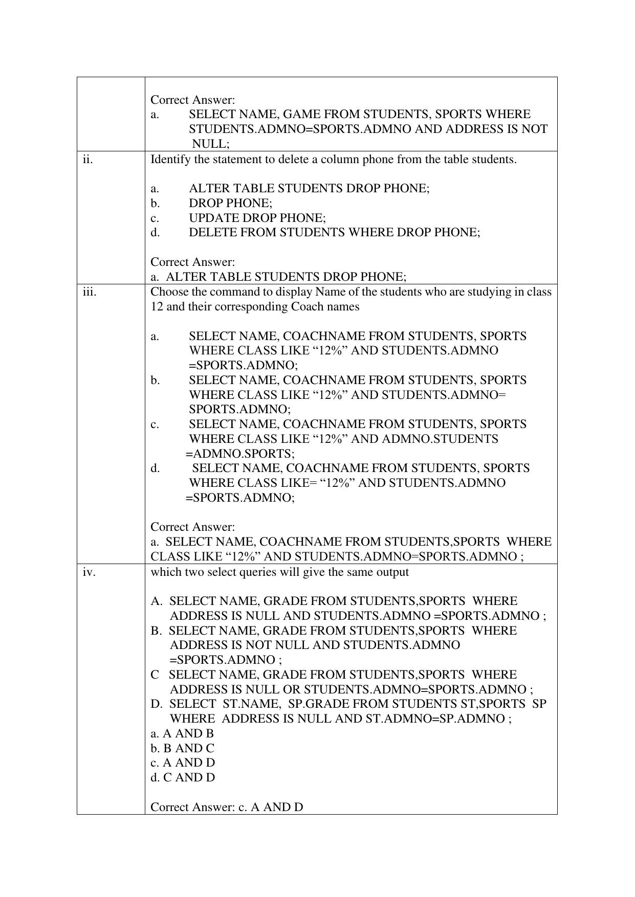 CBSE Class XII Computer Science Question Bank - Page 8