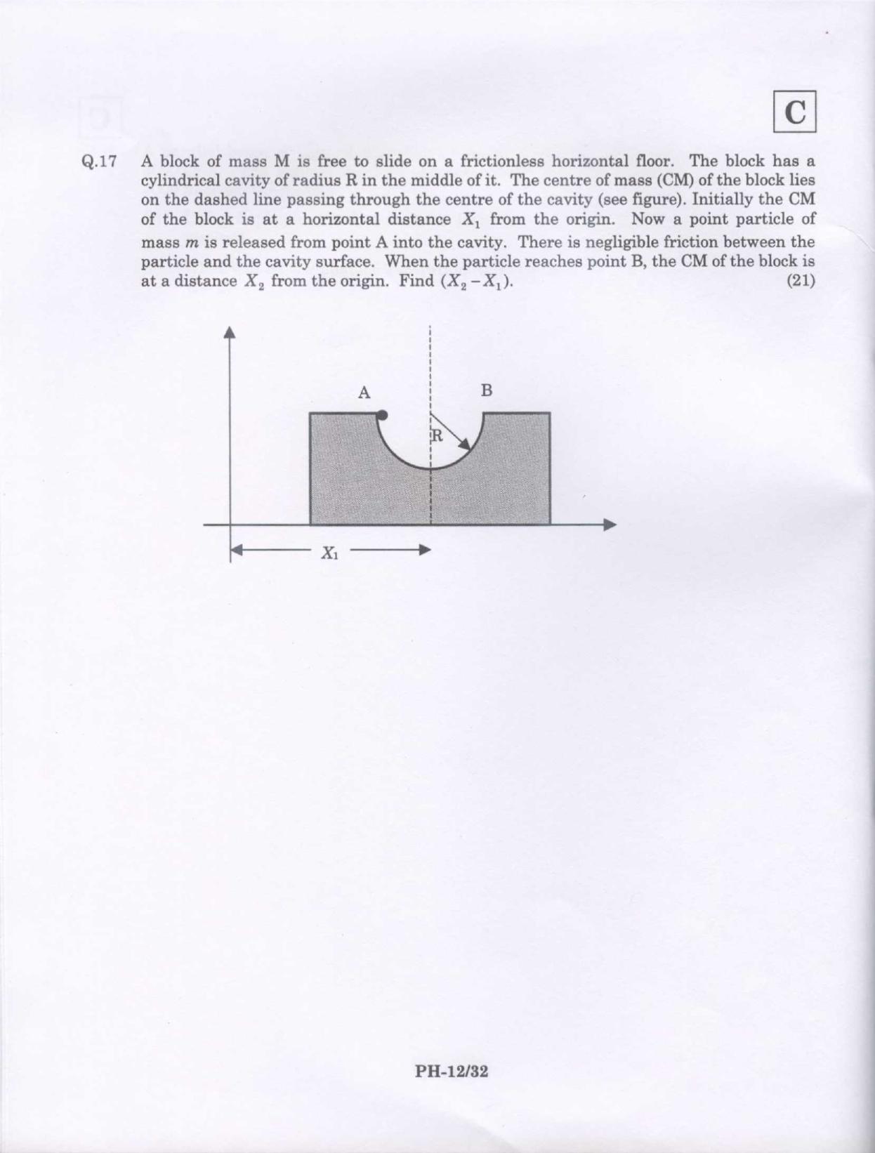 JAM 2009: PH Question Paper - Page 10