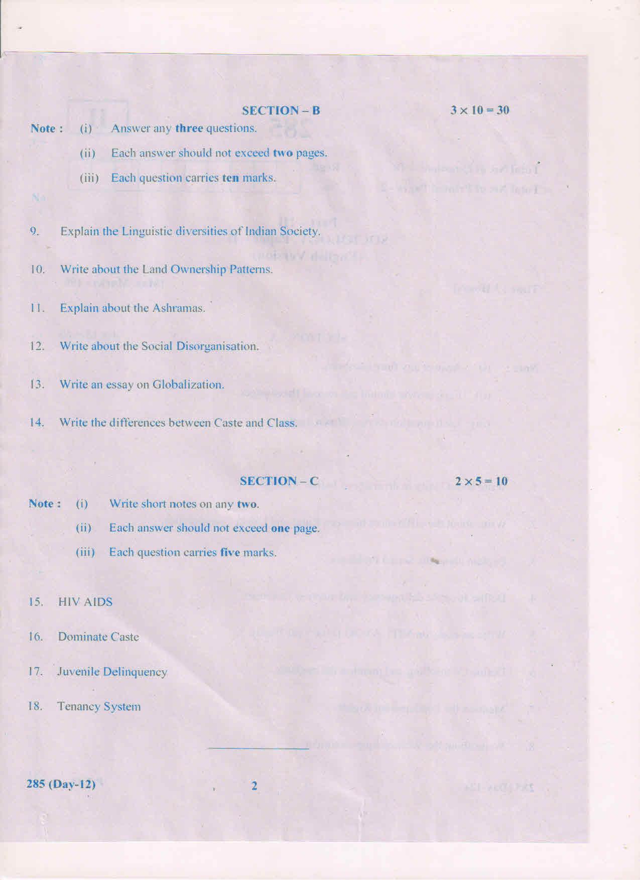 AP Inter 2nd Year Sociology-II (EM) March-2019-General Question Paper - Page 2