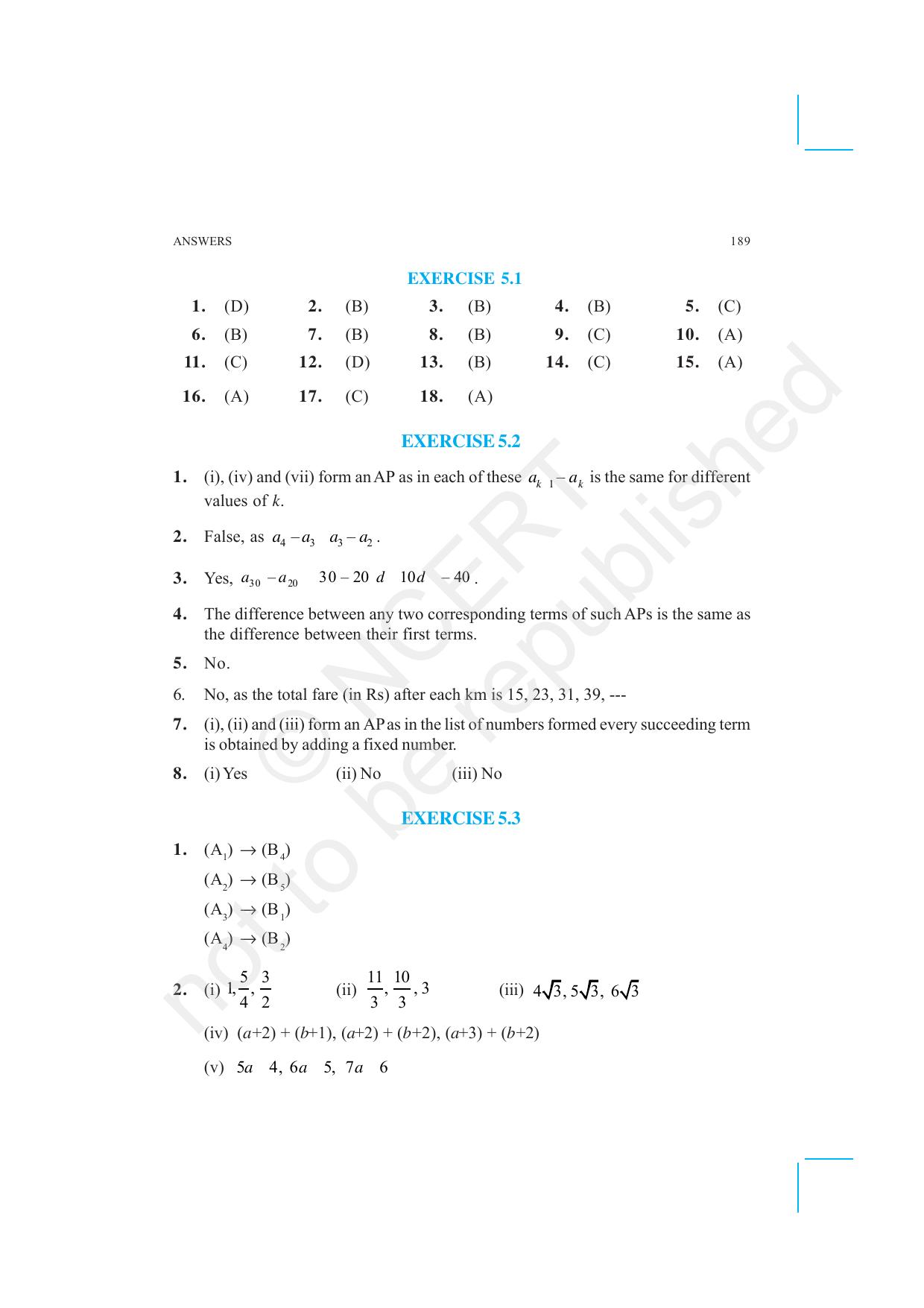 NCERT Exemplar Class 10: Mathematics Answers - Page 7