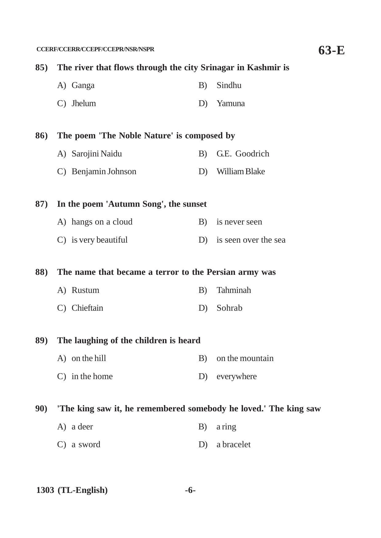 Karnataka SSLC Third Language English Question Paper 2021 - Page 6