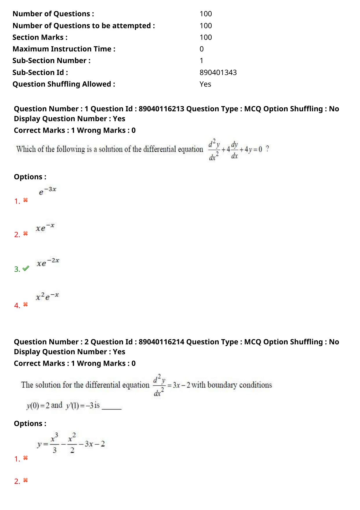 AP ECET 2025 BSc Mathematics 06th May 2025 (Shift 1) Question Paper wth Key - Page 2