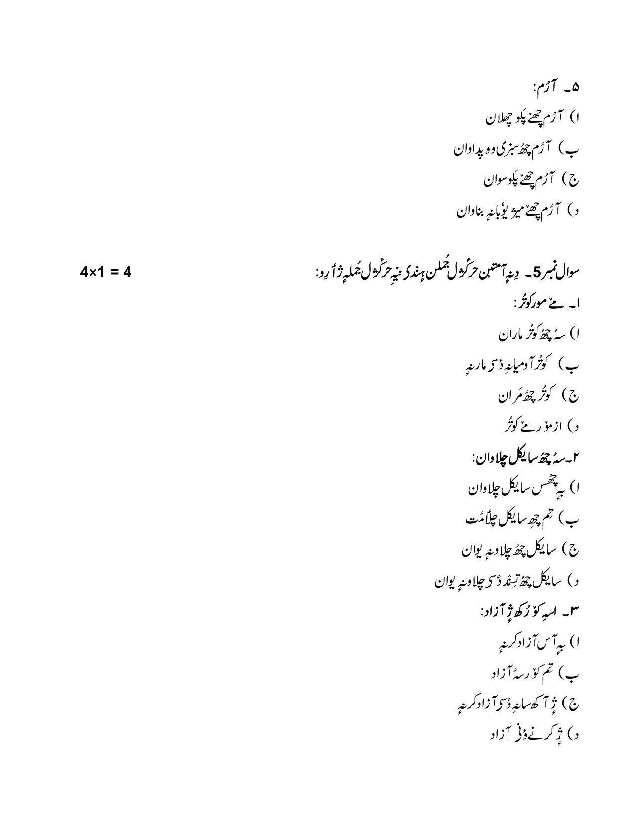 CBSE Class 12 Kashmiri Sample Paper 2023 - Page 10