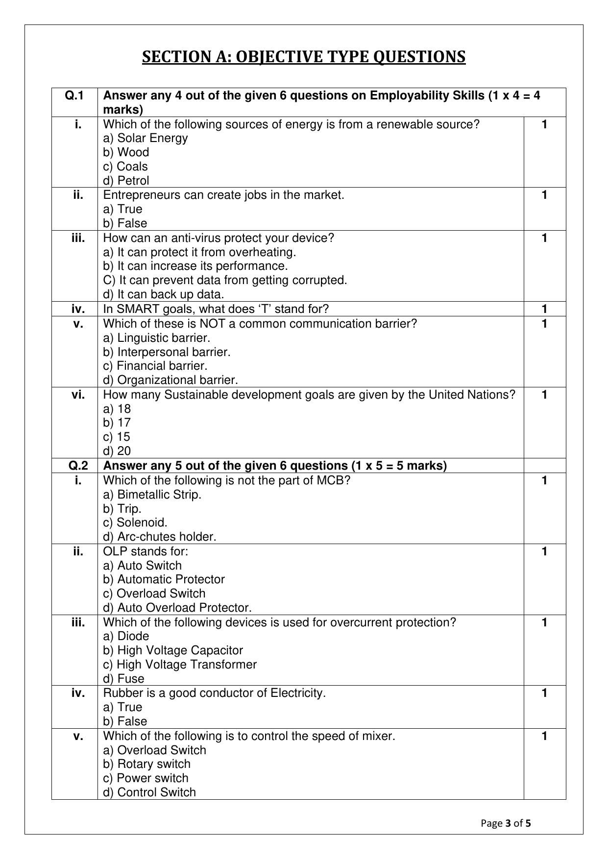 CBSE Class 10 Electronics & Hardware Sample Paper 2025 - Page 3