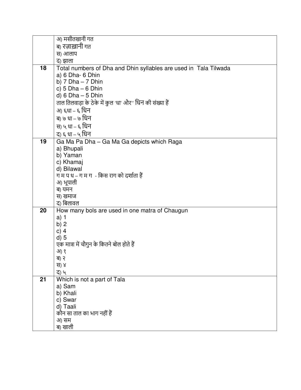 CBSE Class 10 Hindustani Music (Melodic) Sample Paper 2021-22 - Page 6