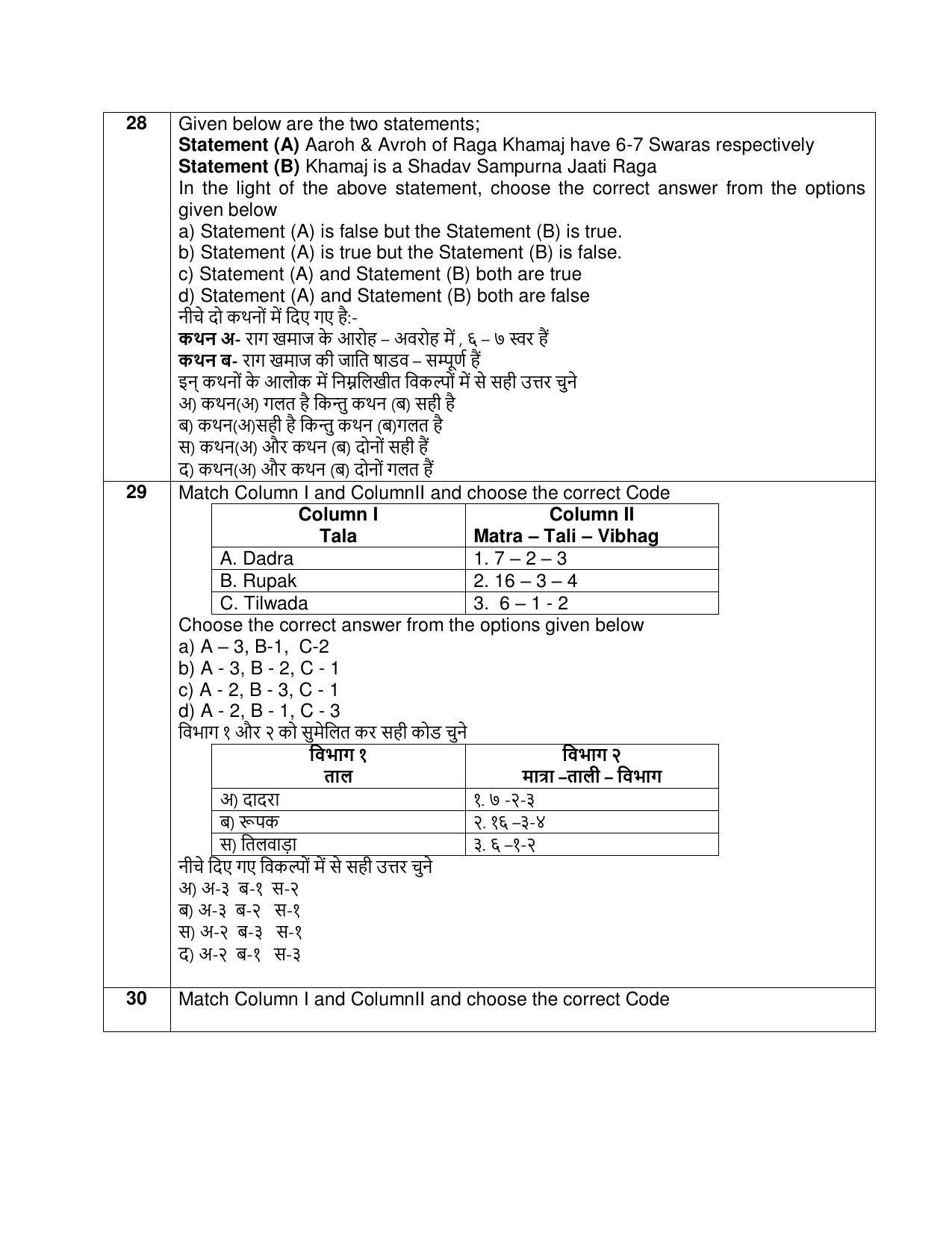 CBSE Class 10 Hindustani Music (Melodic) Sample Paper 2021-22 - Page 9