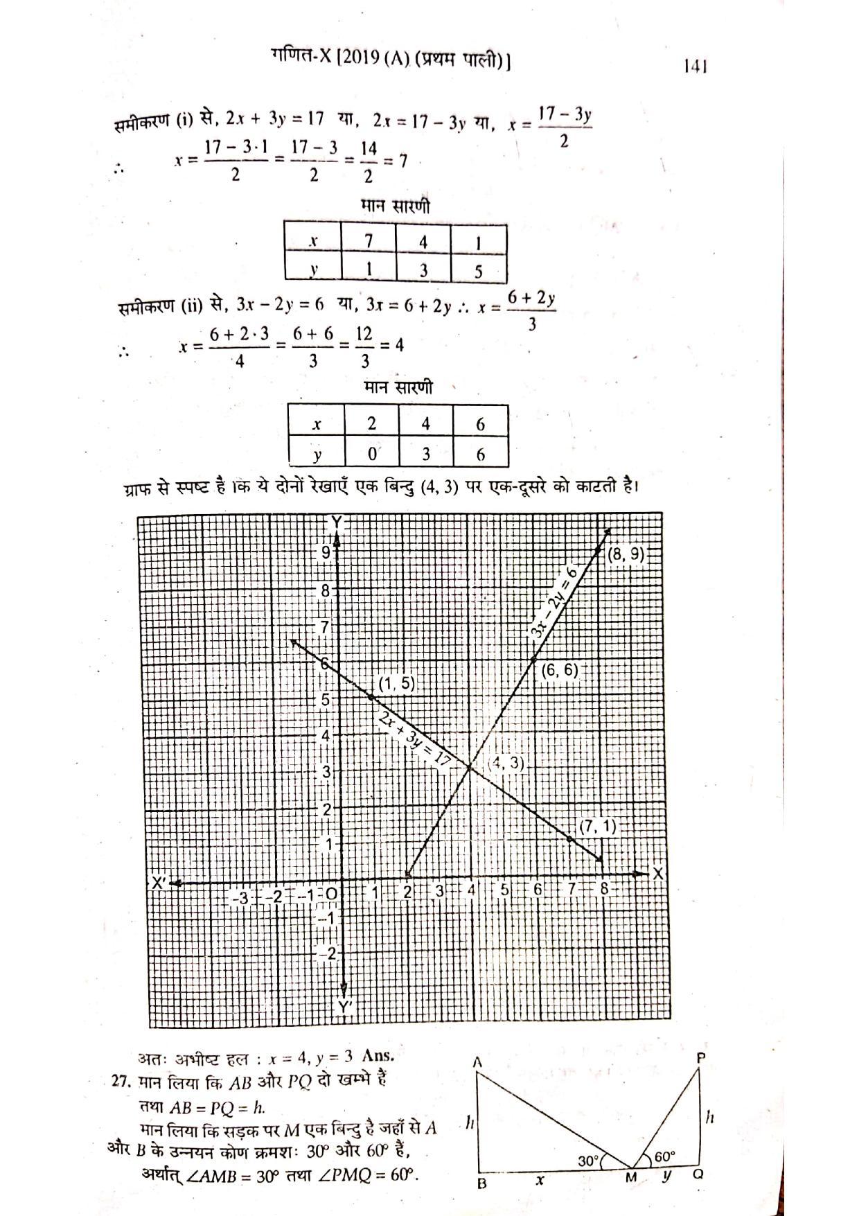 Bihar Board Class 10 Maths 2019 (1st Sitting) Question Paper - Page 11