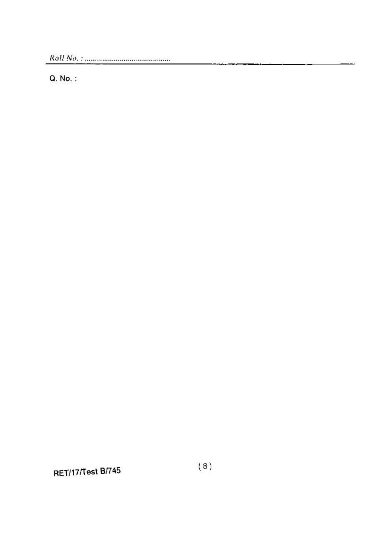 BHU RET(Agriculture) Ag. Engg. (Ag. Statistics) 2017 Question Paper - Page 10