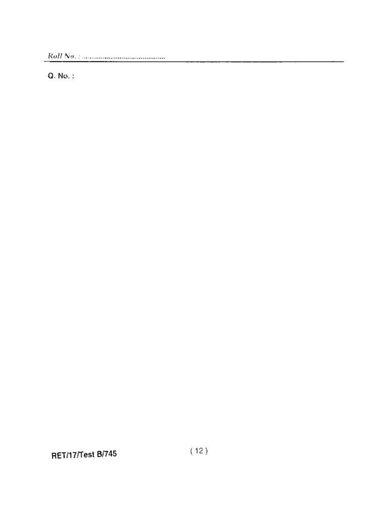 BHU RET(Agriculture) Ag. Engg. (Ag. Statistics) 2017 Question Paper - Page 14