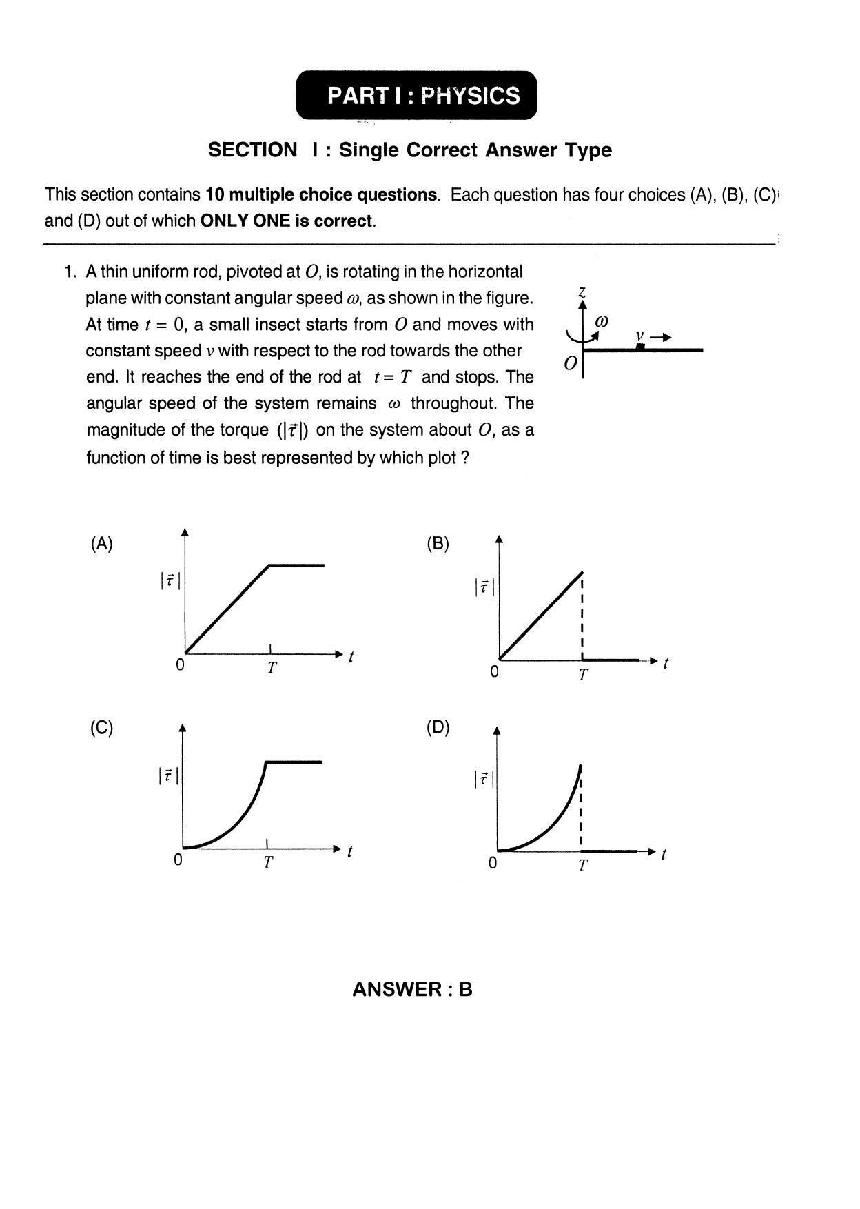 JEE 2012 Paper I Question Paper - Page 1