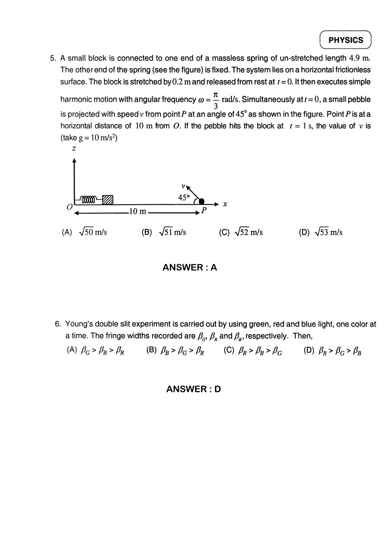 JEE 2012 Paper I Question Paper - Page 4