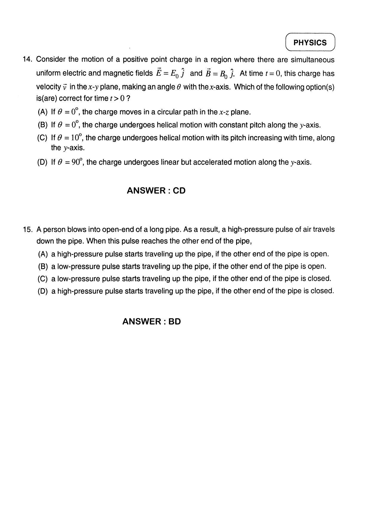JEE 2012 Paper I Question Paper - Page 9